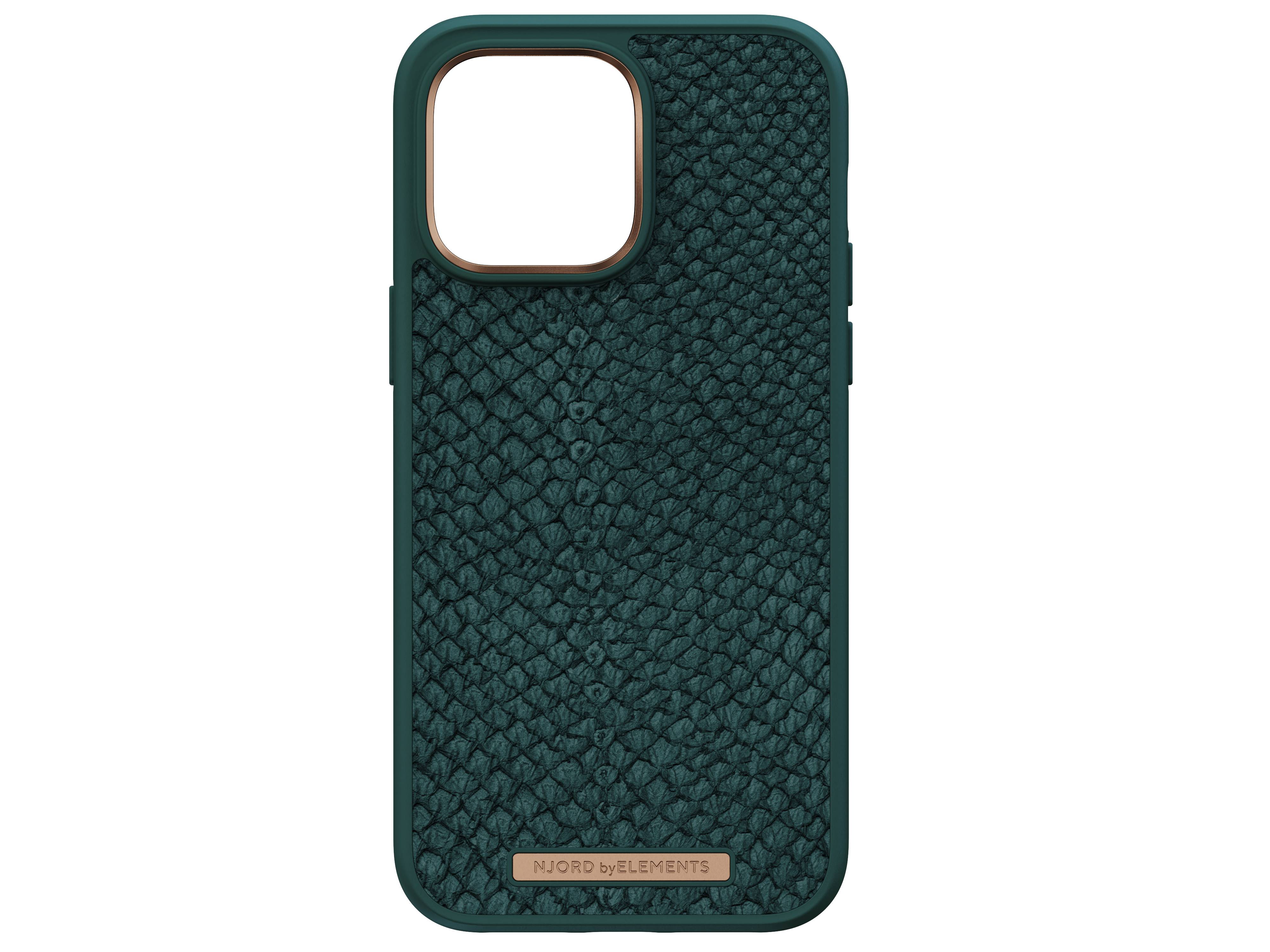 Rca Informatique - image du produit : NJORD SALMON LEATHER MAGSAFE CASE FOR IPHONE 14 PRO MAX GREEN