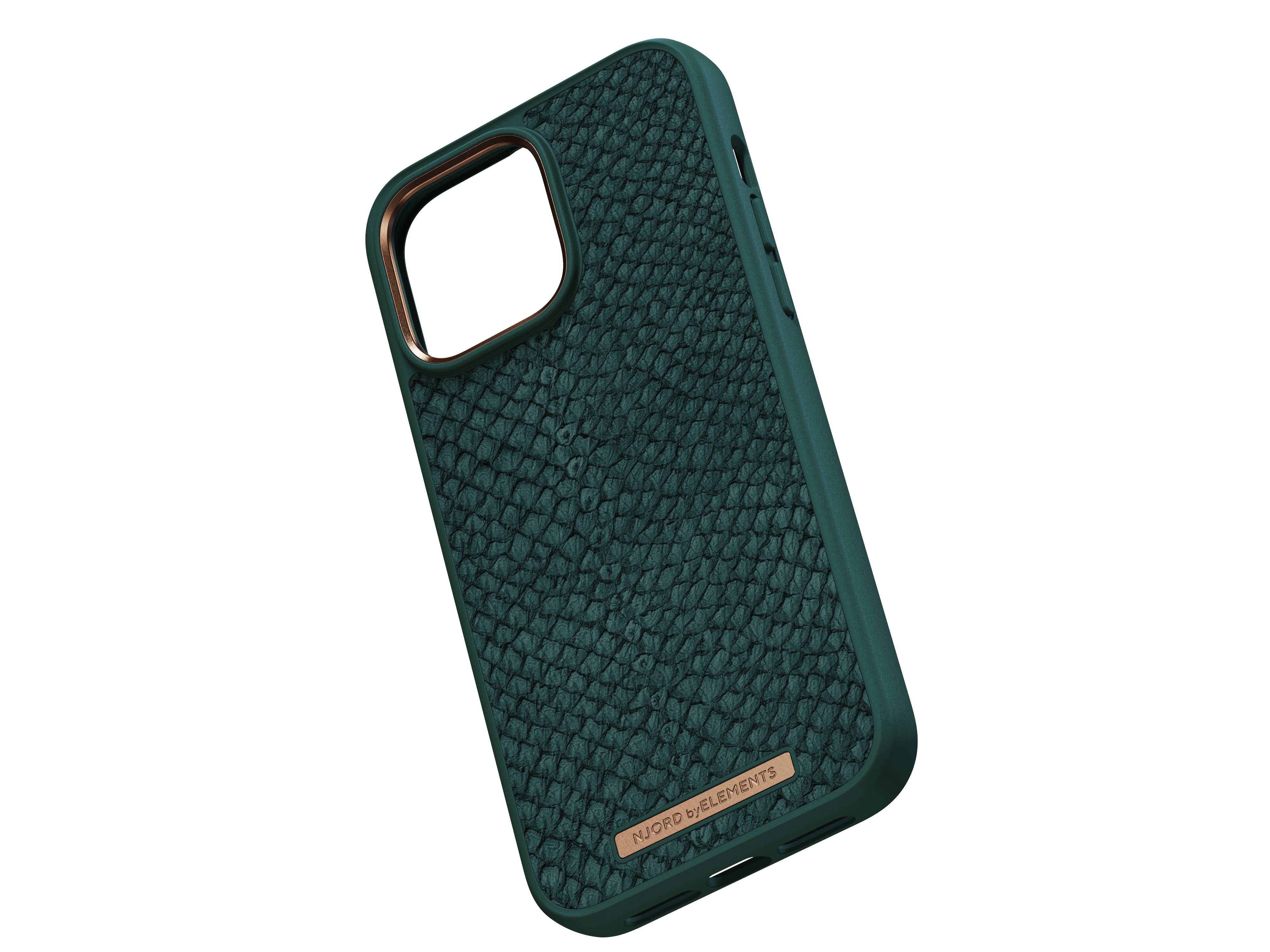 Rca Informatique - image du produit : NJORD SALMON LEATHER MAGSAFE CASE FOR IPHONE 14 PRO MAX GREEN