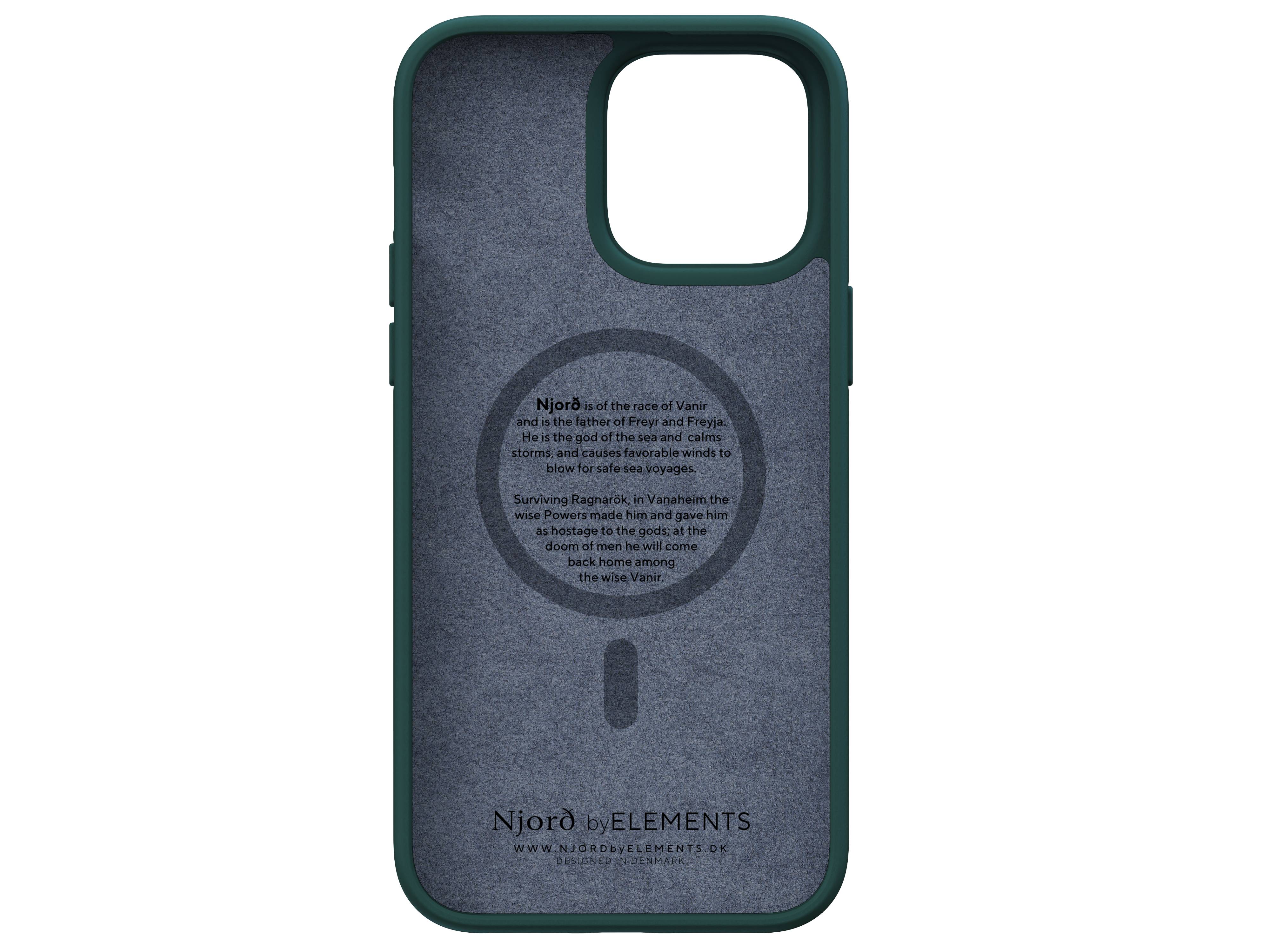 Rca Informatique - image du produit : NJORD SALMON LEATHER MAGSAFE CASE FOR IPHONE 14 PRO MAX GREEN