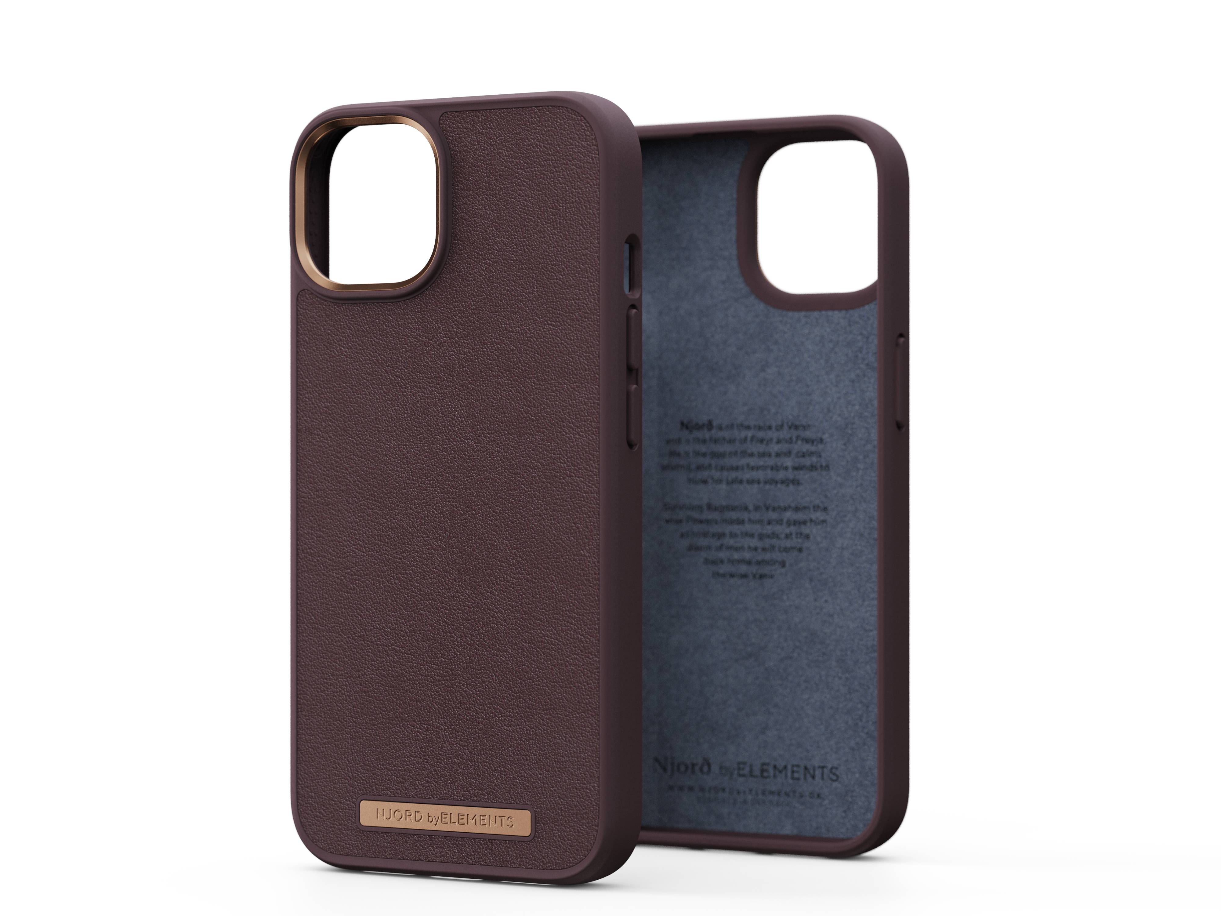 Rca Informatique - Image du produit : NJORD GENUINE LEATHER CASE IPHONE 14 BROWN