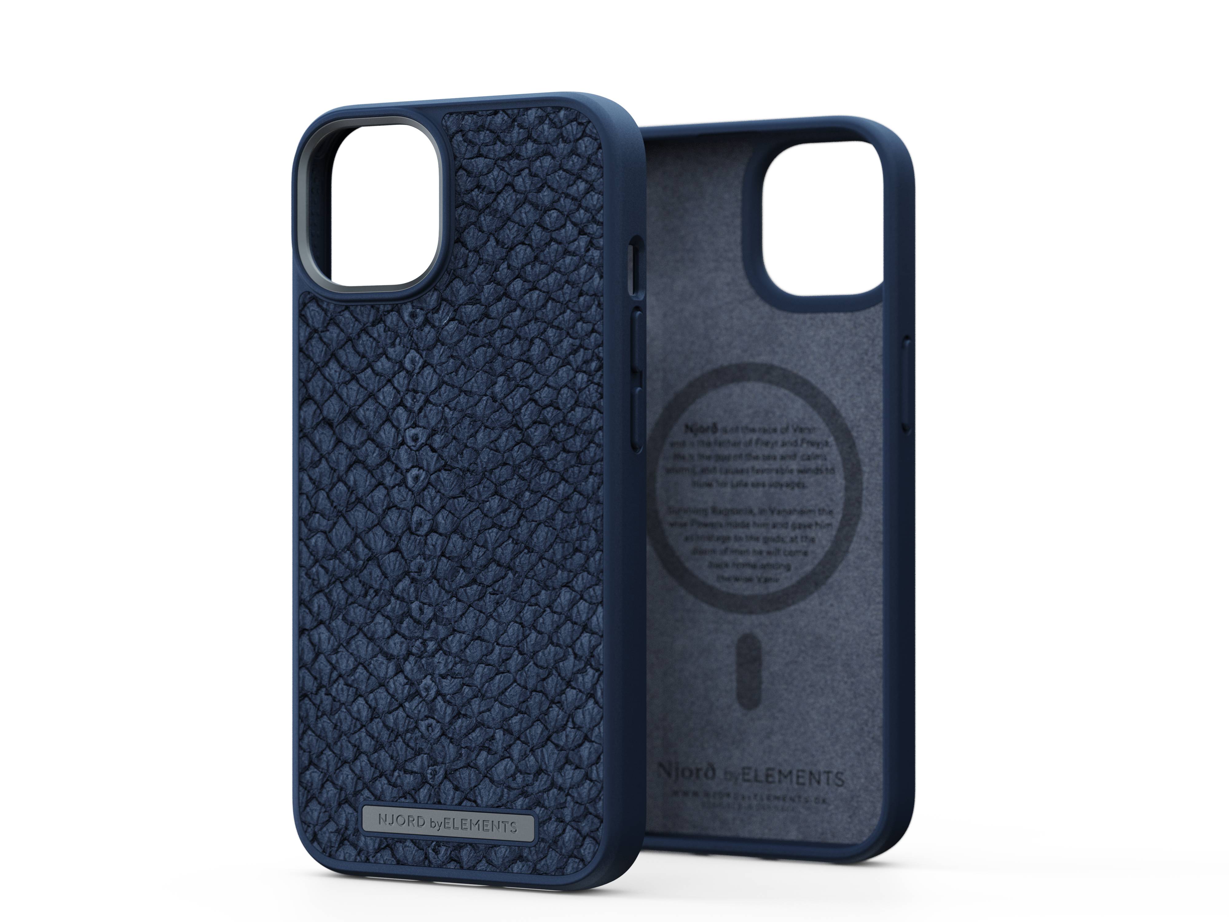 Rca Informatique - Image du produit : NJORD SALMON LEATHER MAGSAFE CASE FOR IPHONE 14 BLUE