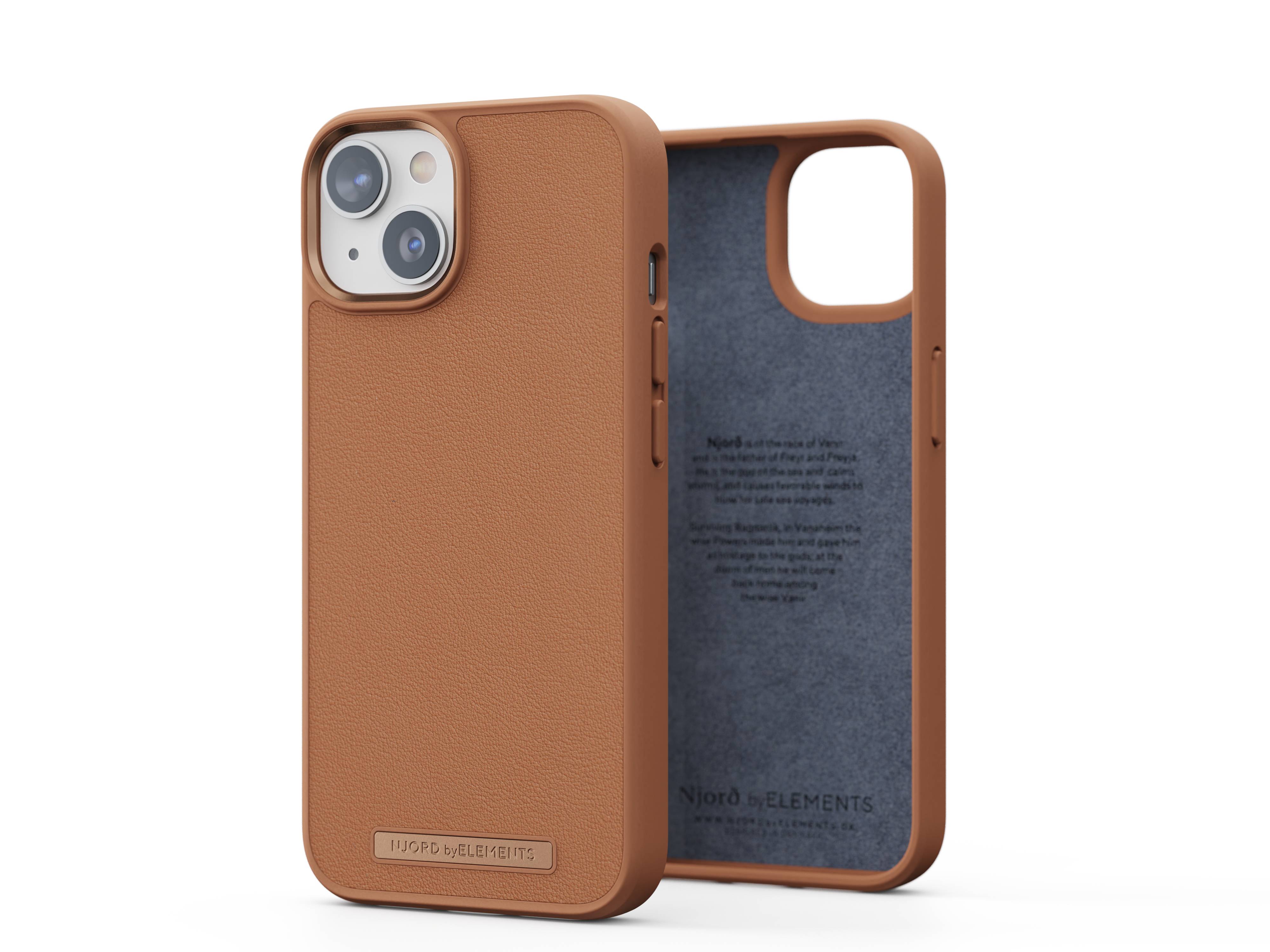 Rca Informatique - image du produit : NJORD GENUINE LEATHER CASE IPHONE 14 COGNAC