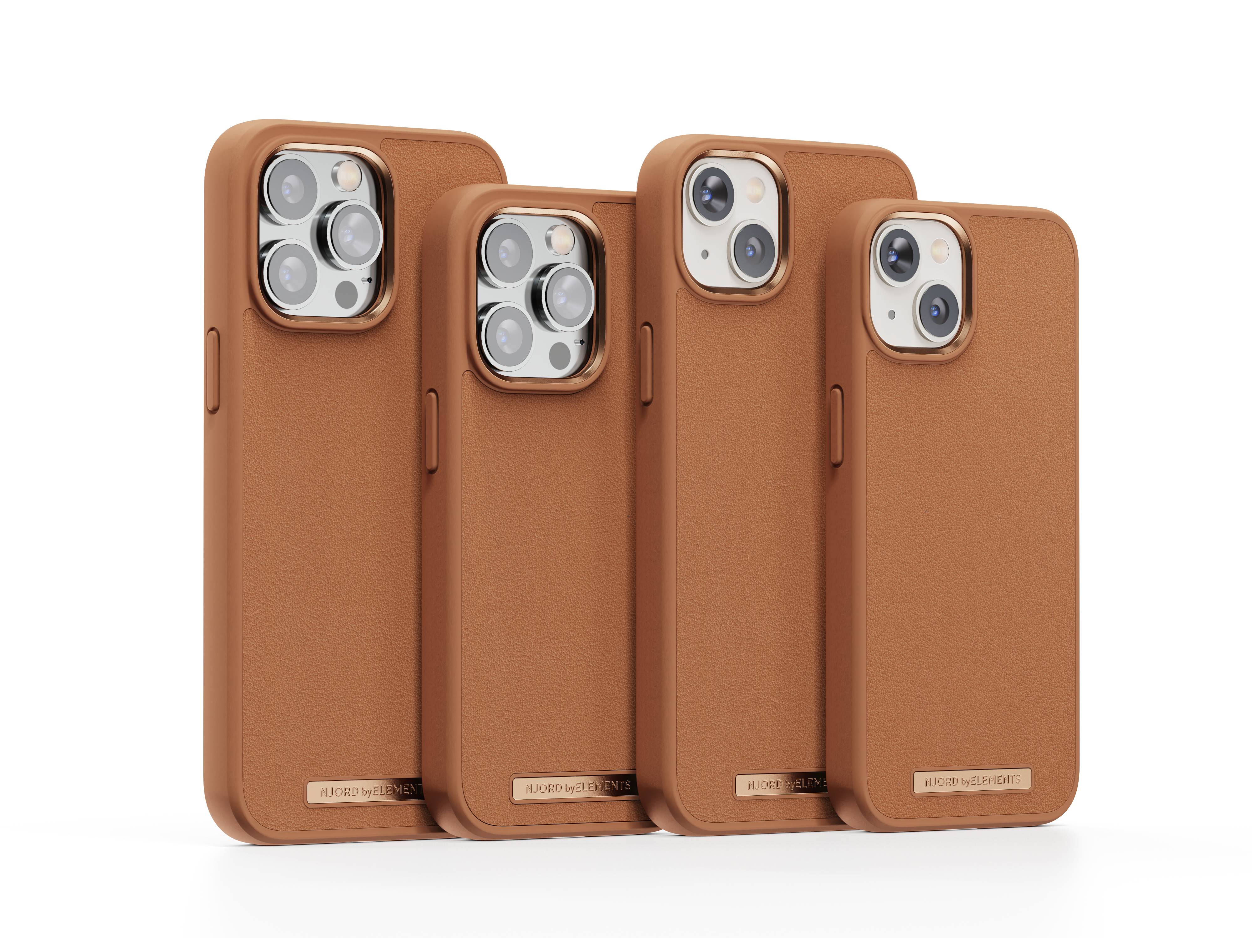 Rca Informatique - image du produit : IPHONE 14 PRO MAX CASE NJORD - GENUINE LEATHER COGNAC