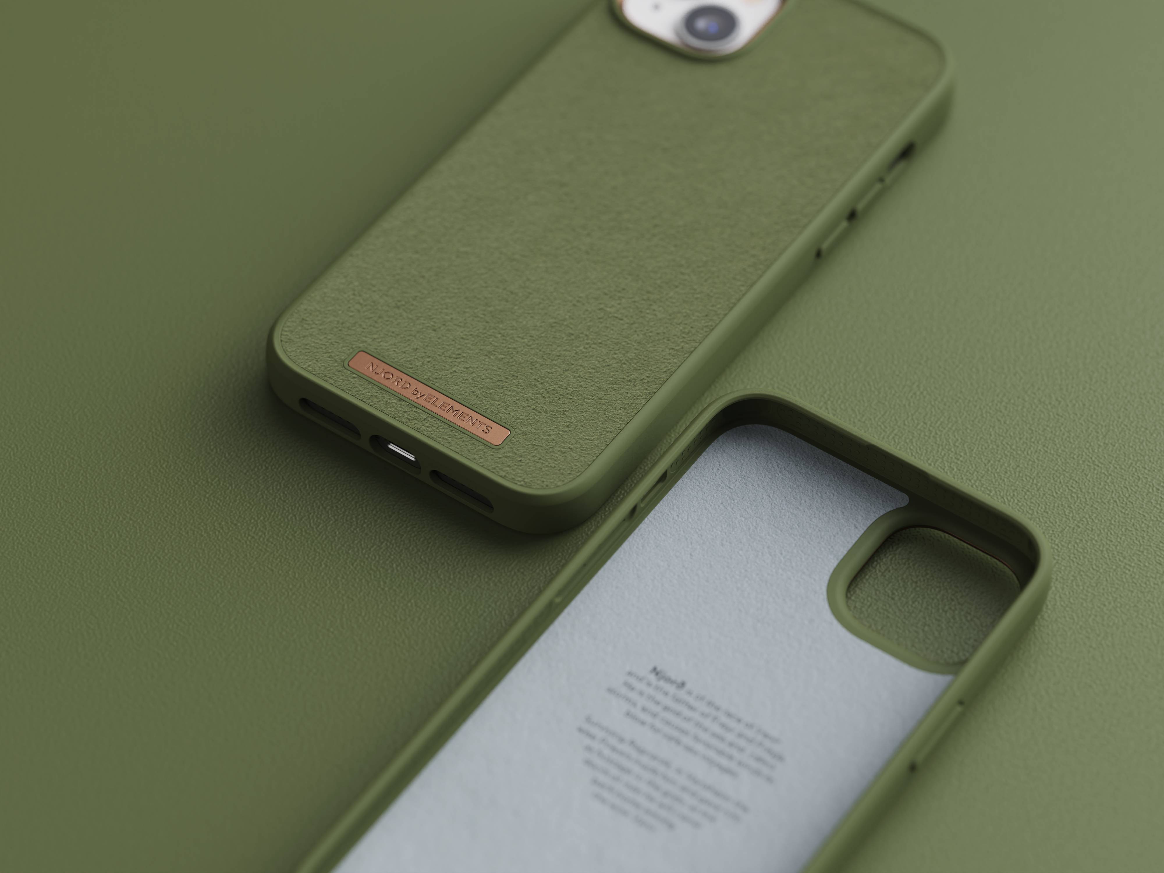 Rca Informatique - image du produit : IPHONE 14 PLUS CASE NJORD SUEDE GREEN