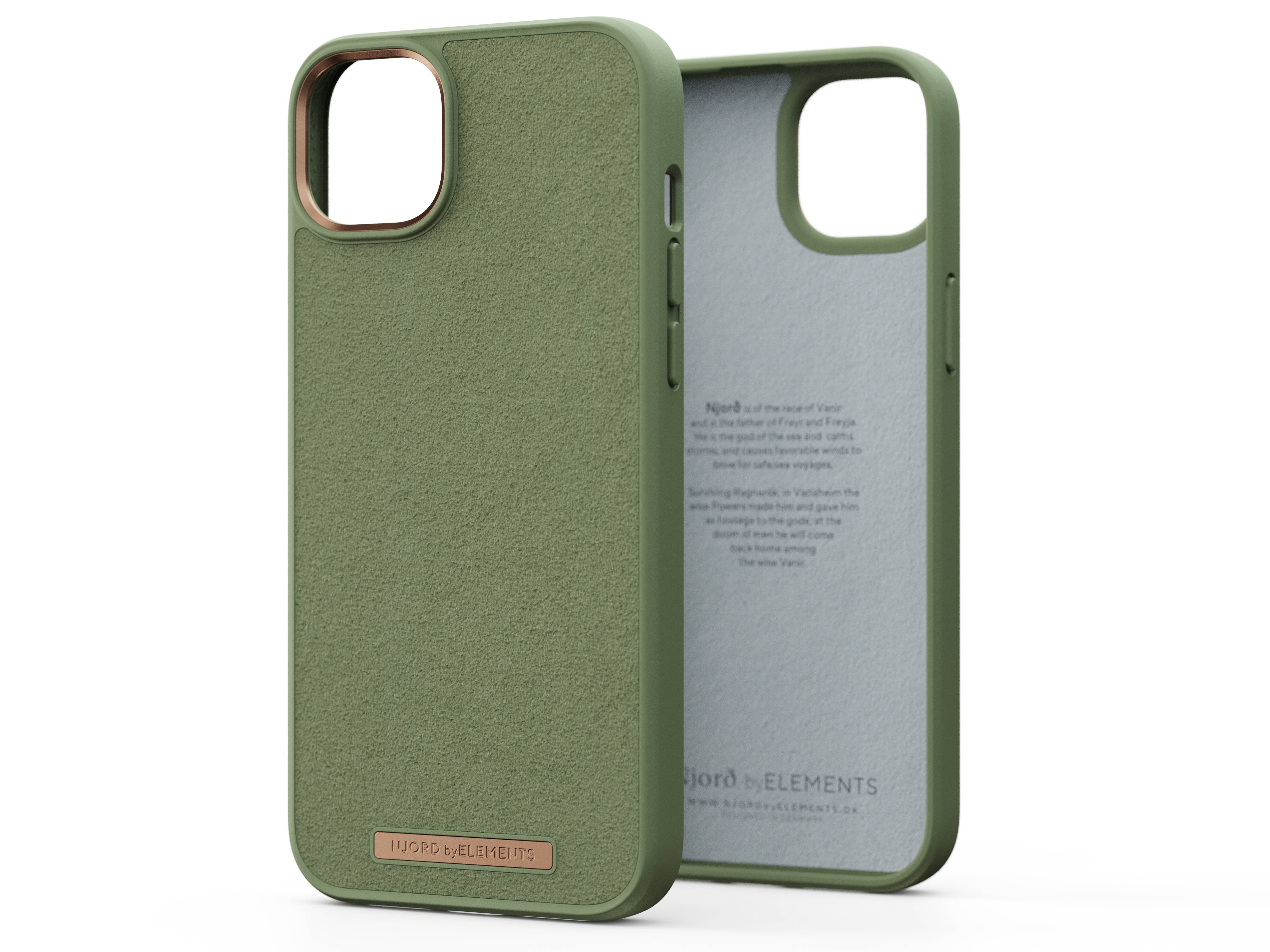 Rca Informatique - Image du produit : IPHONE 14 PLUS CASE NJORD SUEDE GREEN