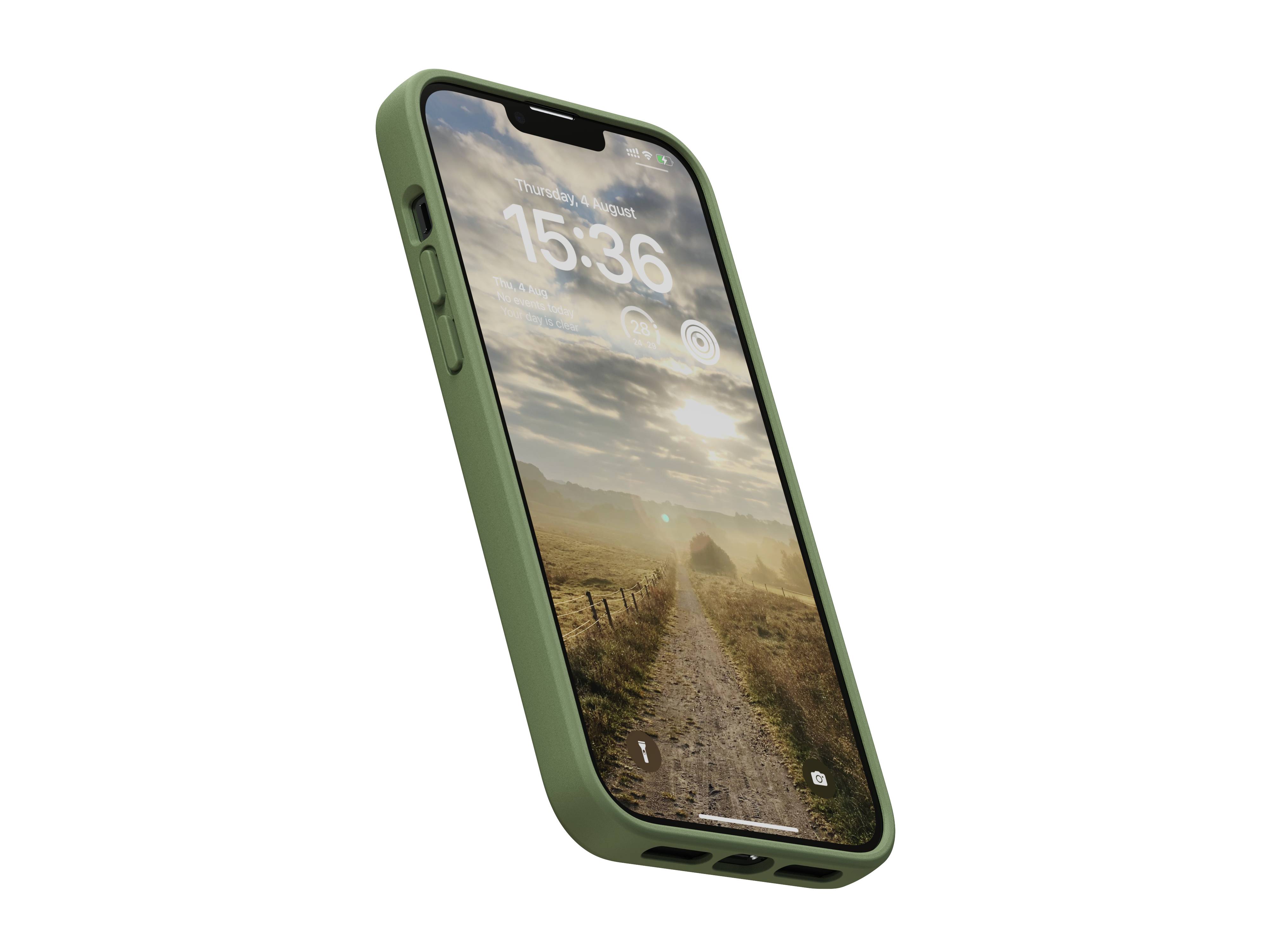 Rca Informatique - image du produit : IPHONE 14 PLUS CASE NJORD SUEDE GREEN