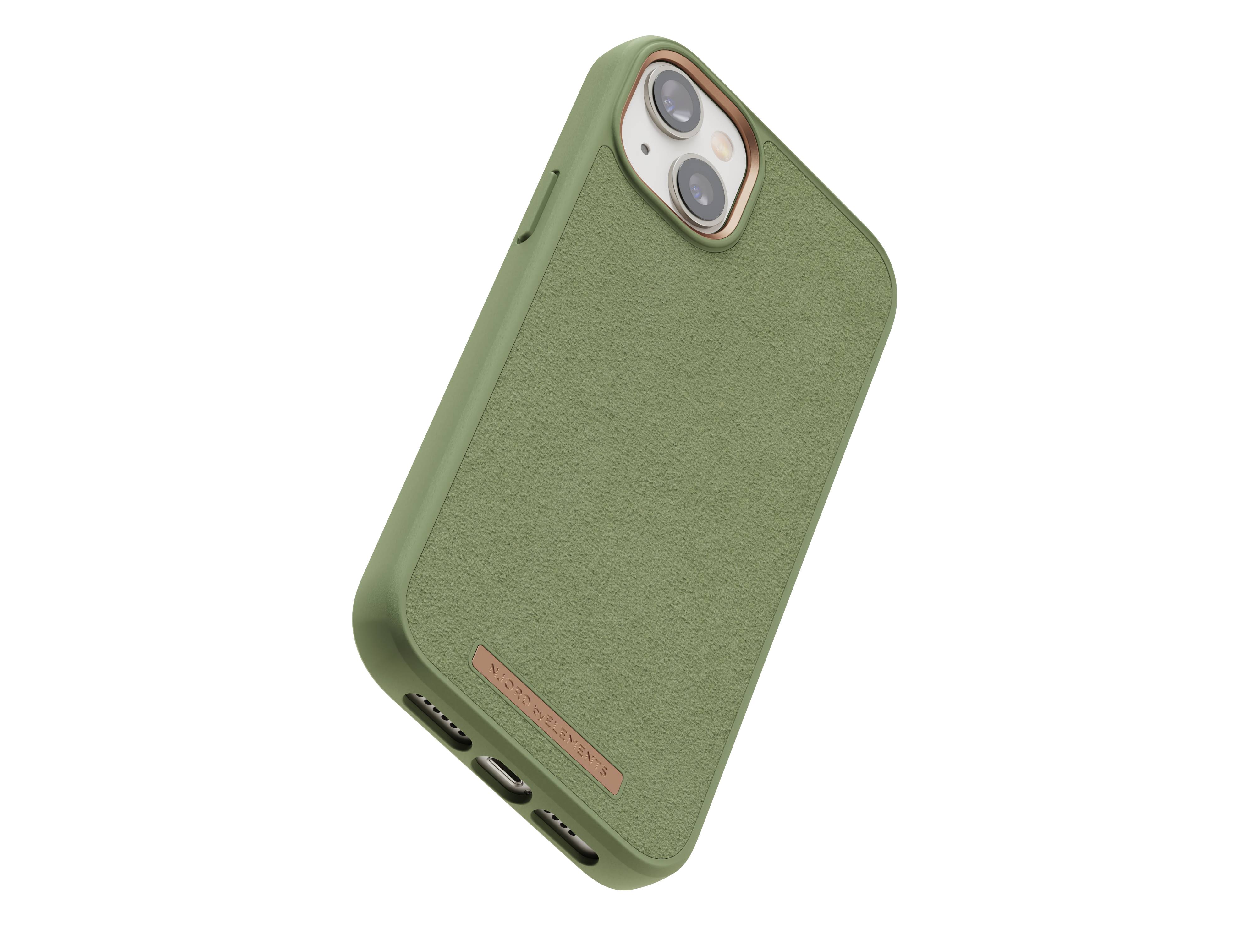 Rca Informatique - image du produit : IPHONE 14 PLUS CASE NJORD SUEDE GREEN