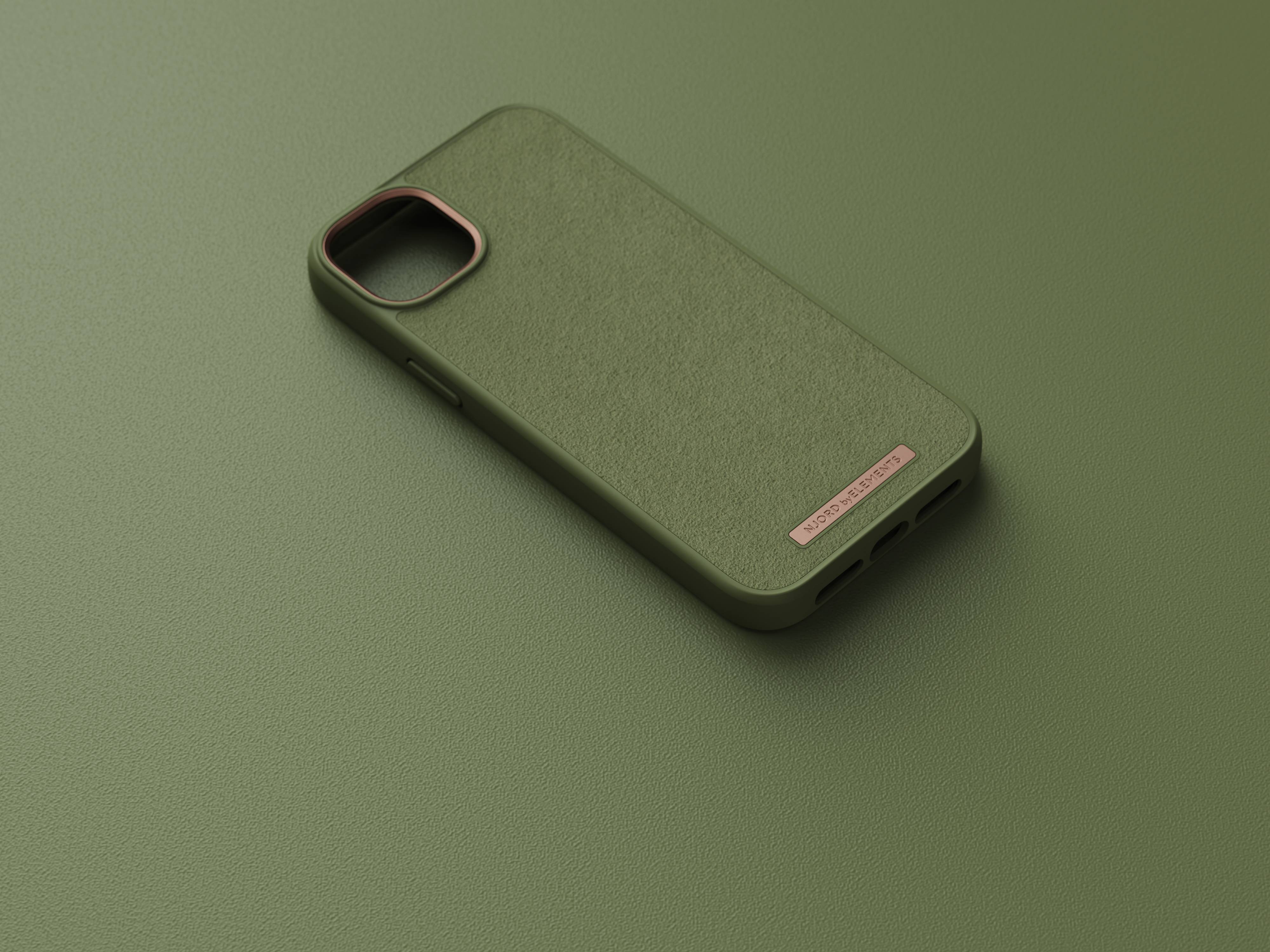 Rca Informatique - image du produit : IPHONE 14 PLUS CASE NJORD SUEDE GREEN