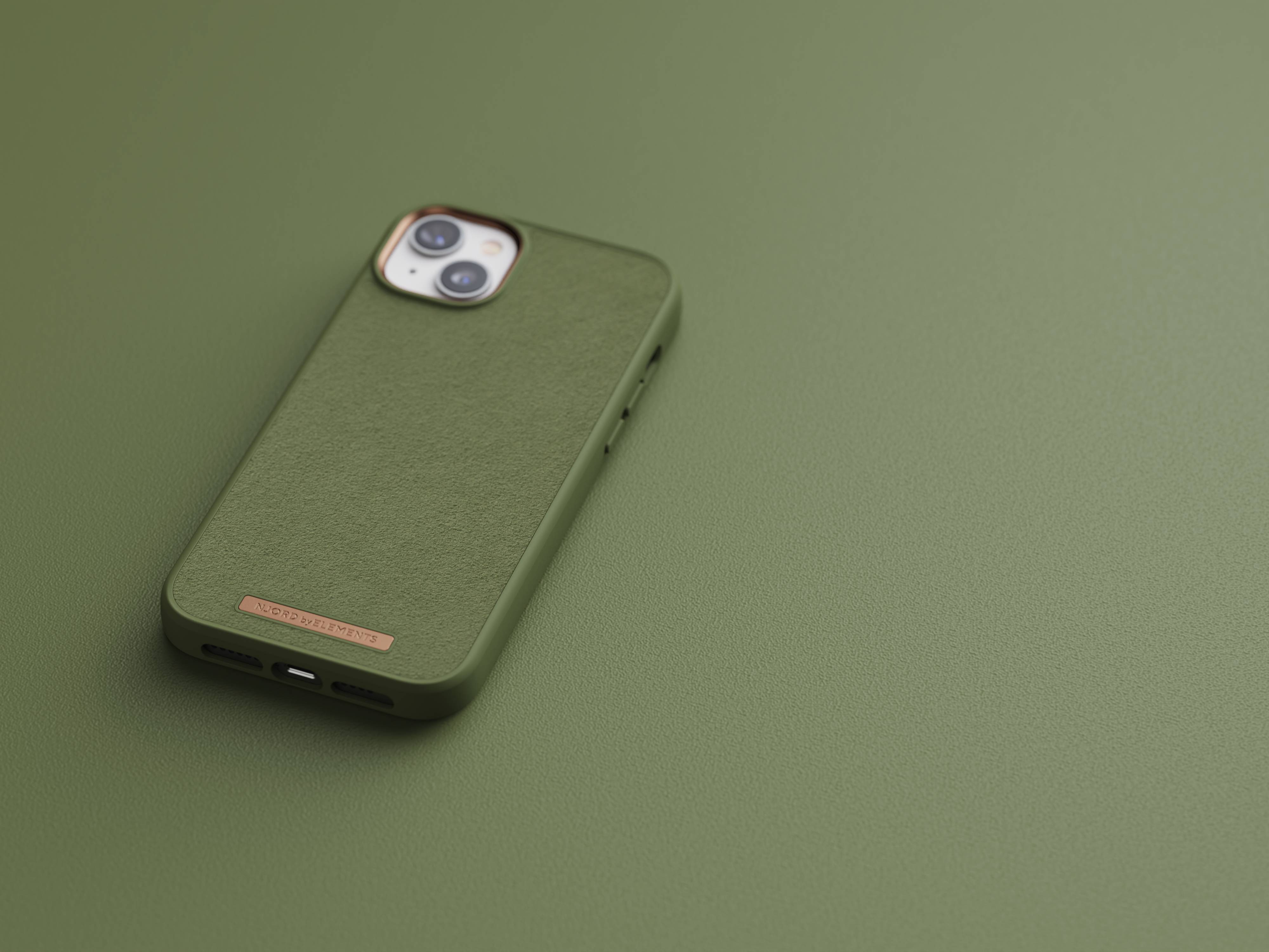 Rca Informatique - image du produit : IPHONE 14 PLUS CASE NJORD SUEDE GREEN