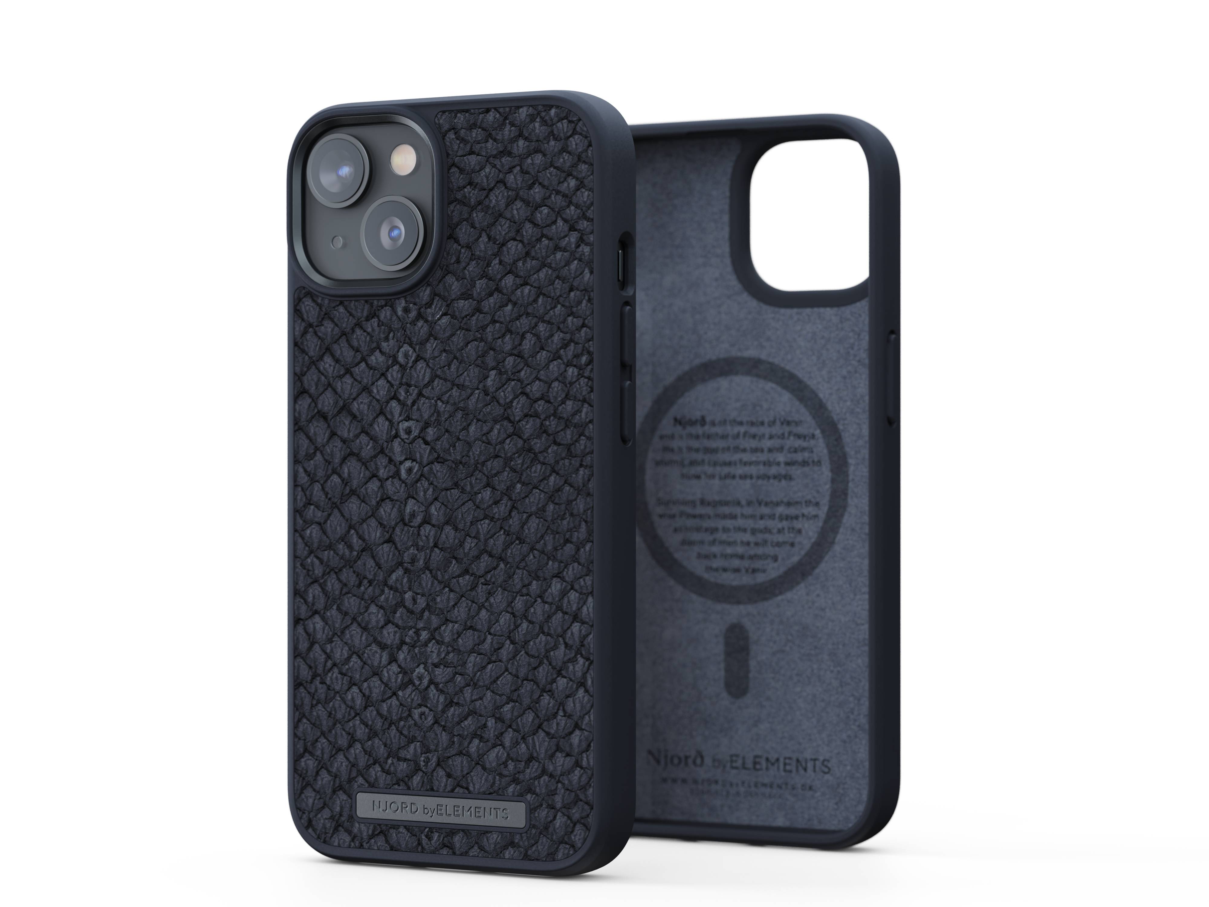 Rca Informatique - image du produit : NJORD SALMON LEATHER MAGSAFE CASE FOR IPHONE 14 BLACK