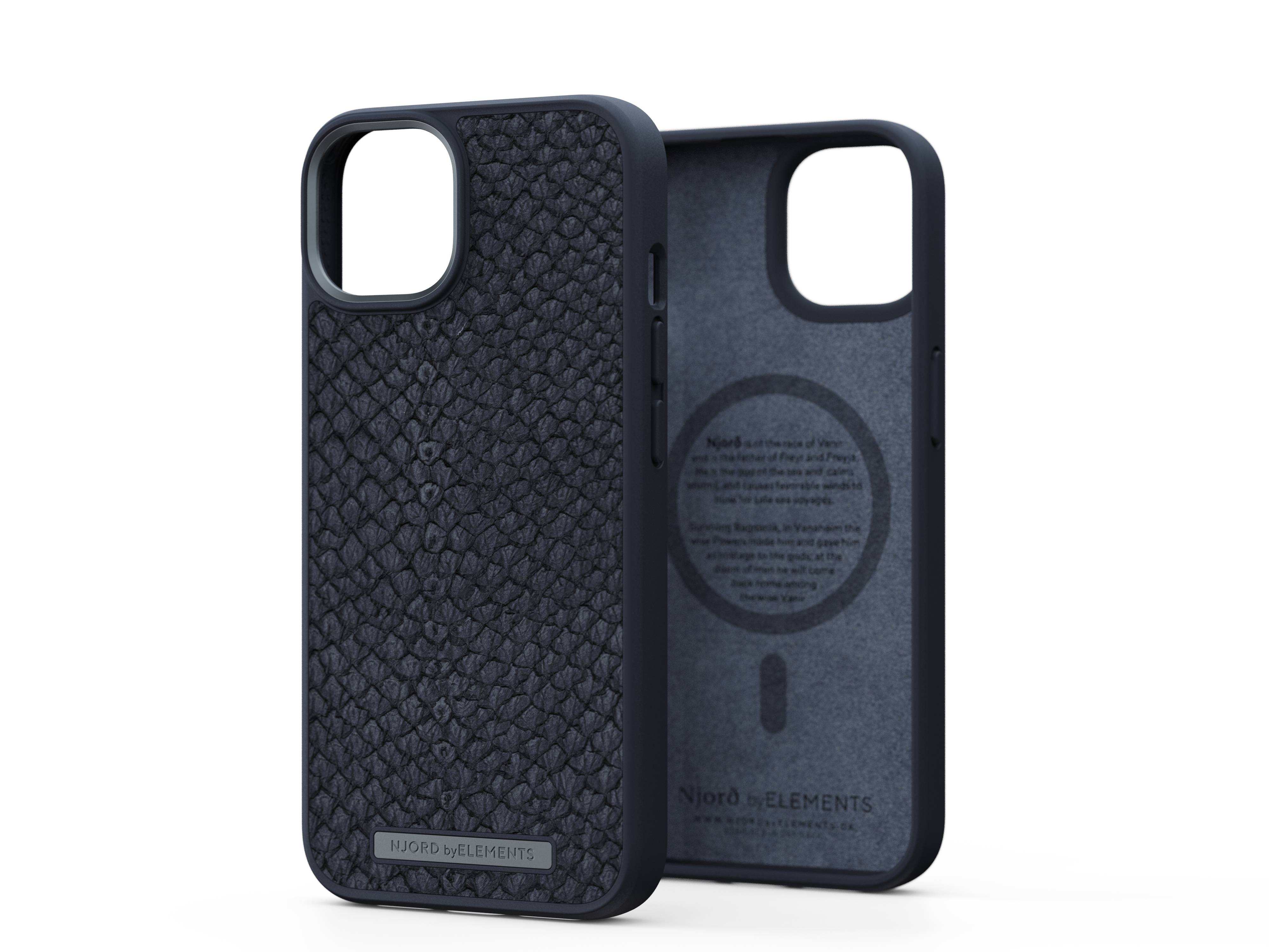 Rca Informatique - Image du produit : NJORD SALMON LEATHER MAGSAFE CASE FOR IPHONE 14 BLACK