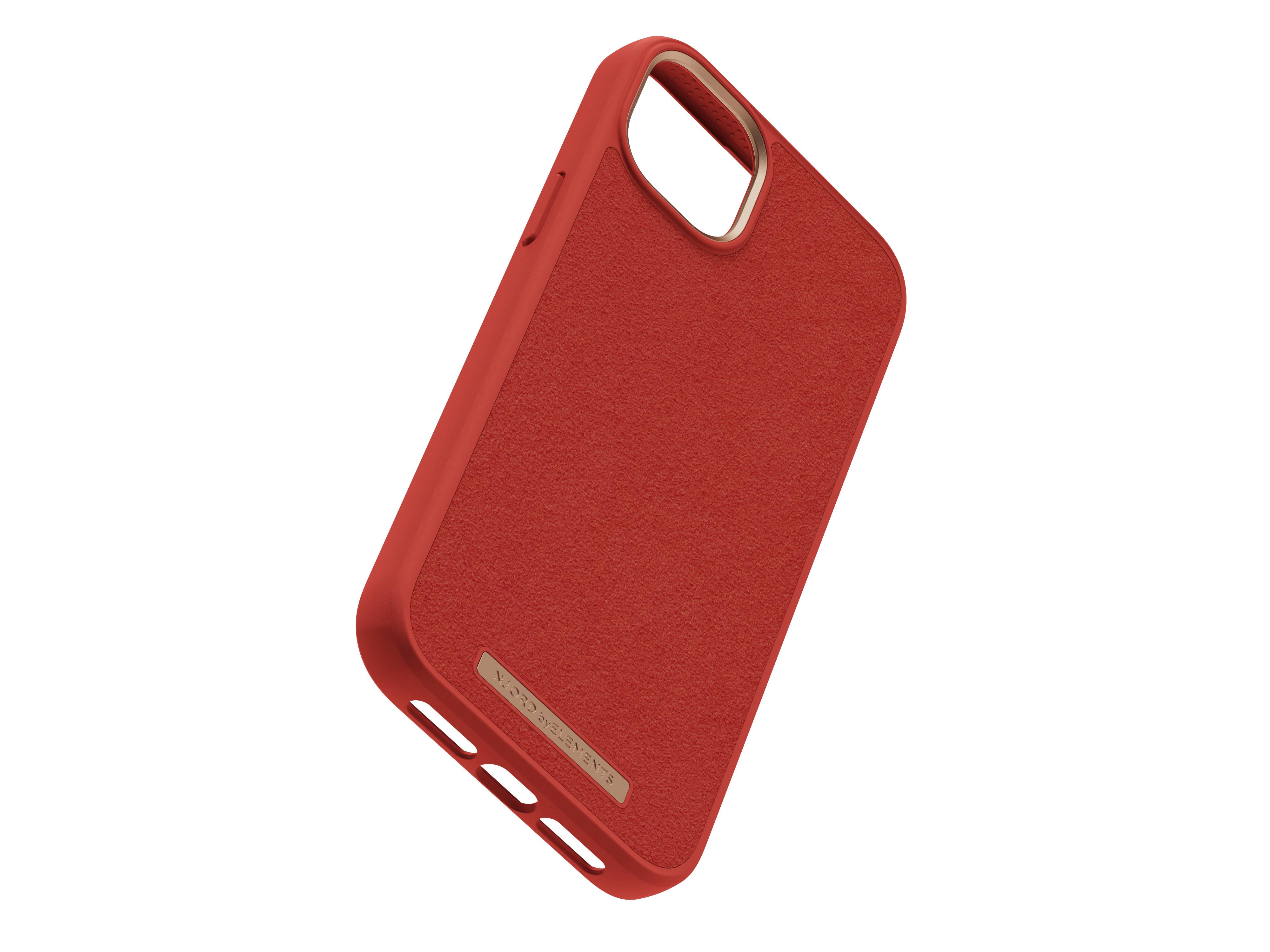 Rca Informatique - image du produit : IPHONE 14 PLUS CASE NJORD SUEDE ORANGE