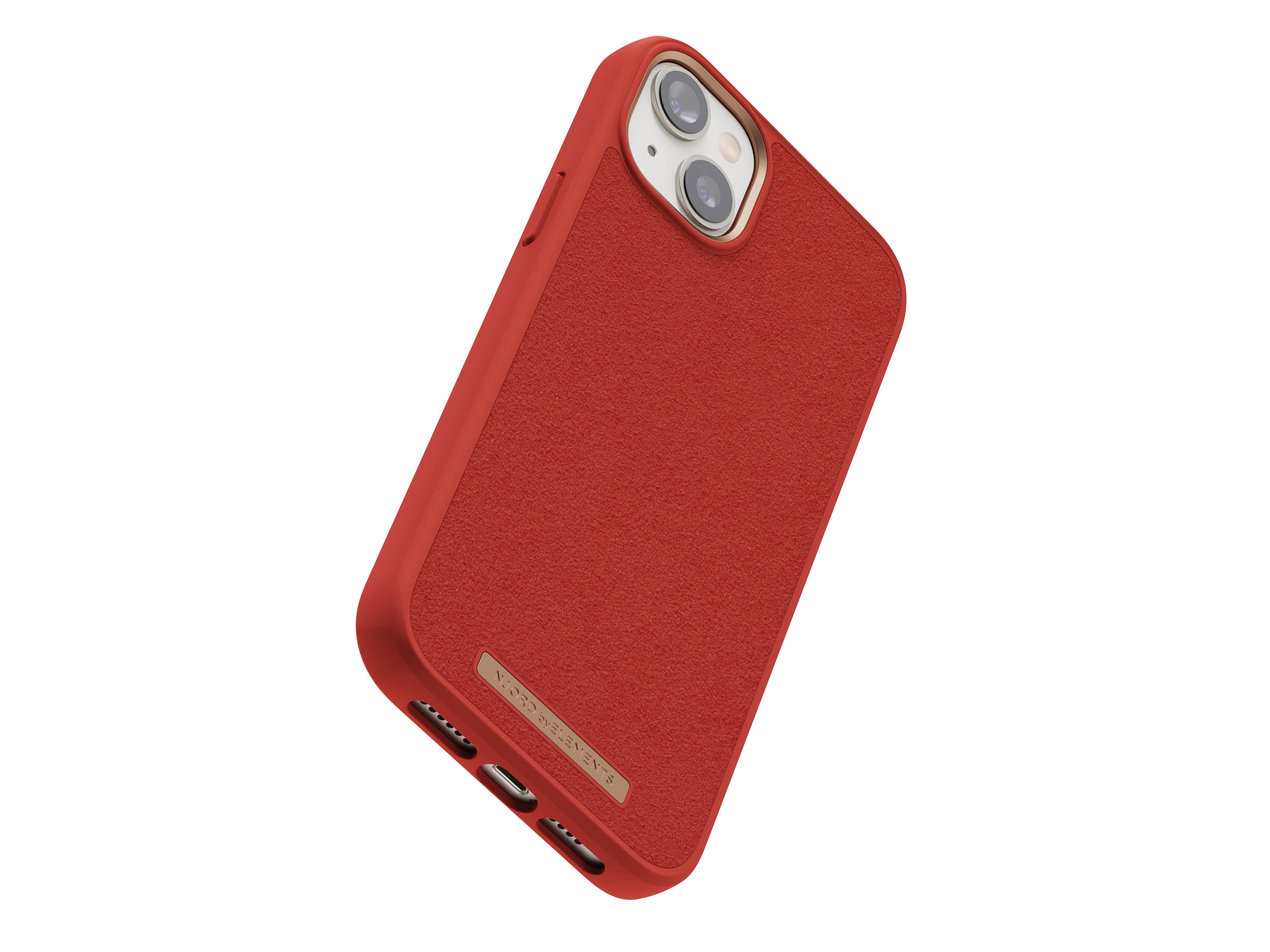 Rca Informatique - image du produit : IPHONE 14 PLUS CASE NJORD SUEDE ORANGE