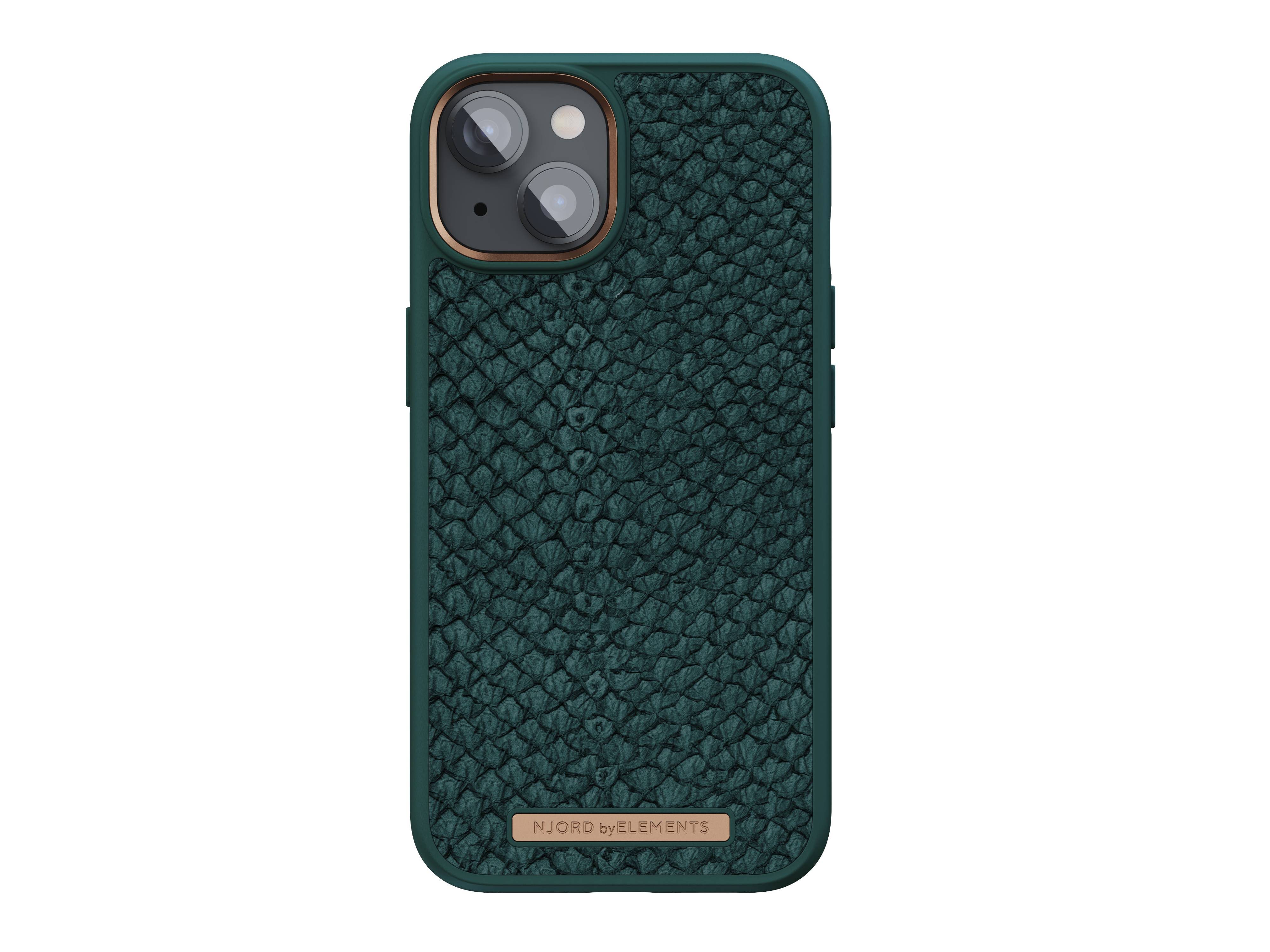 Rca Informatique - image du produit : NJORD SALMON LEATHER MAGSAFE CASE FOR IPHONE 14 GREEN