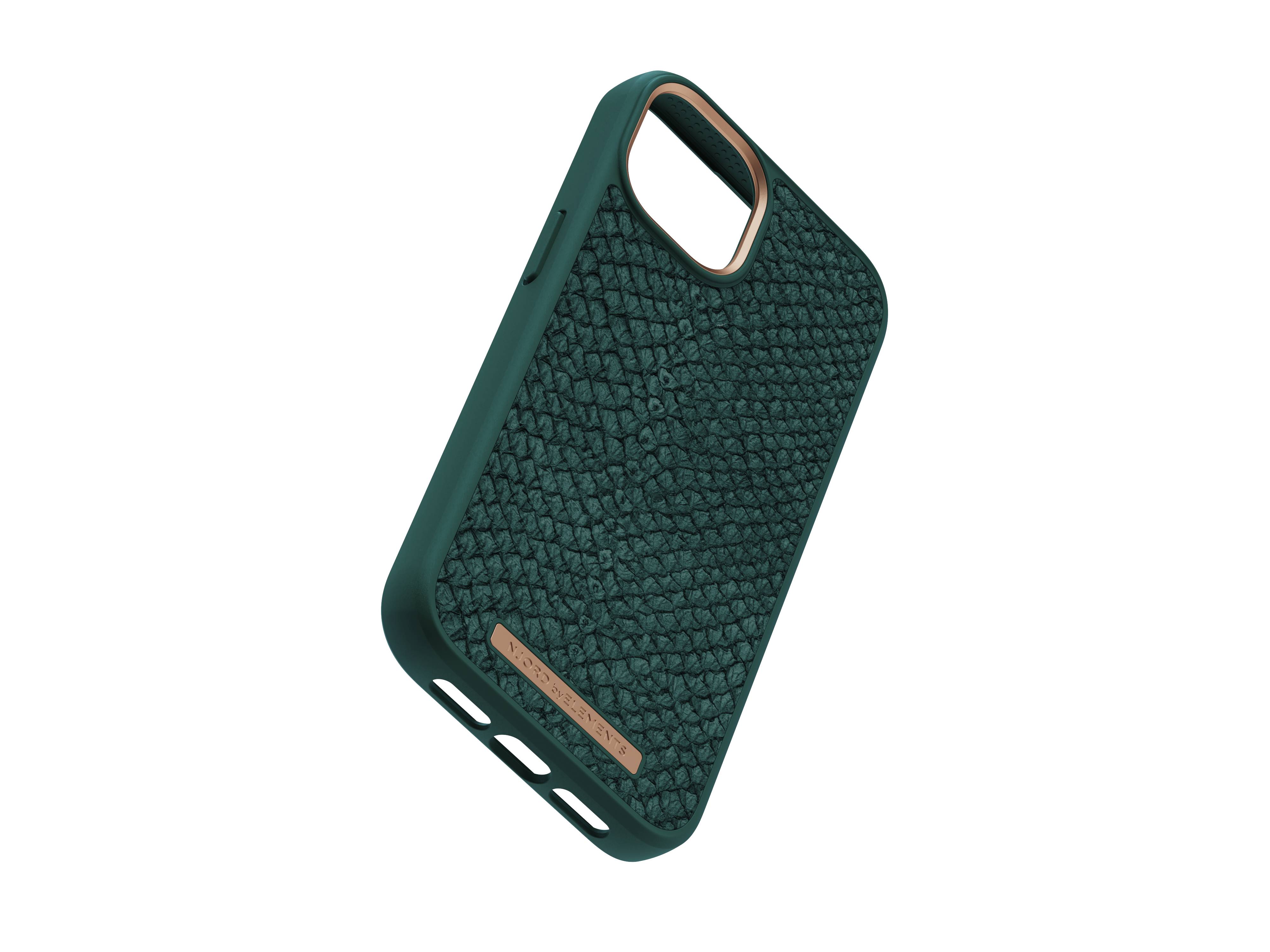 Rca Informatique - image du produit : NJORD SALMON LEATHER MAGSAFE CASE FOR IPHONE 14 GREEN