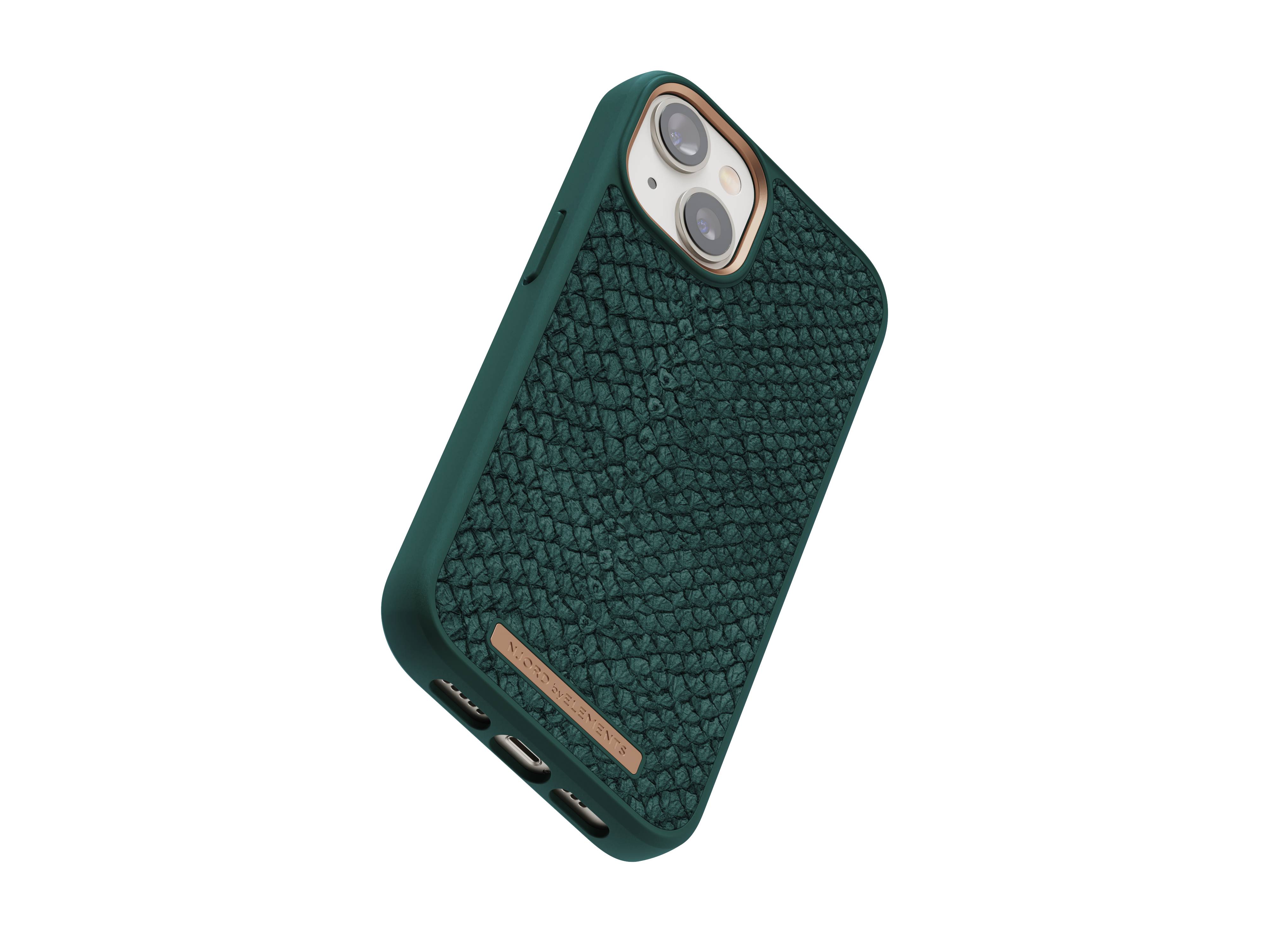 Rca Informatique - image du produit : NJORD SALMON LEATHER MAGSAFE CASE FOR IPHONE 14 GREEN