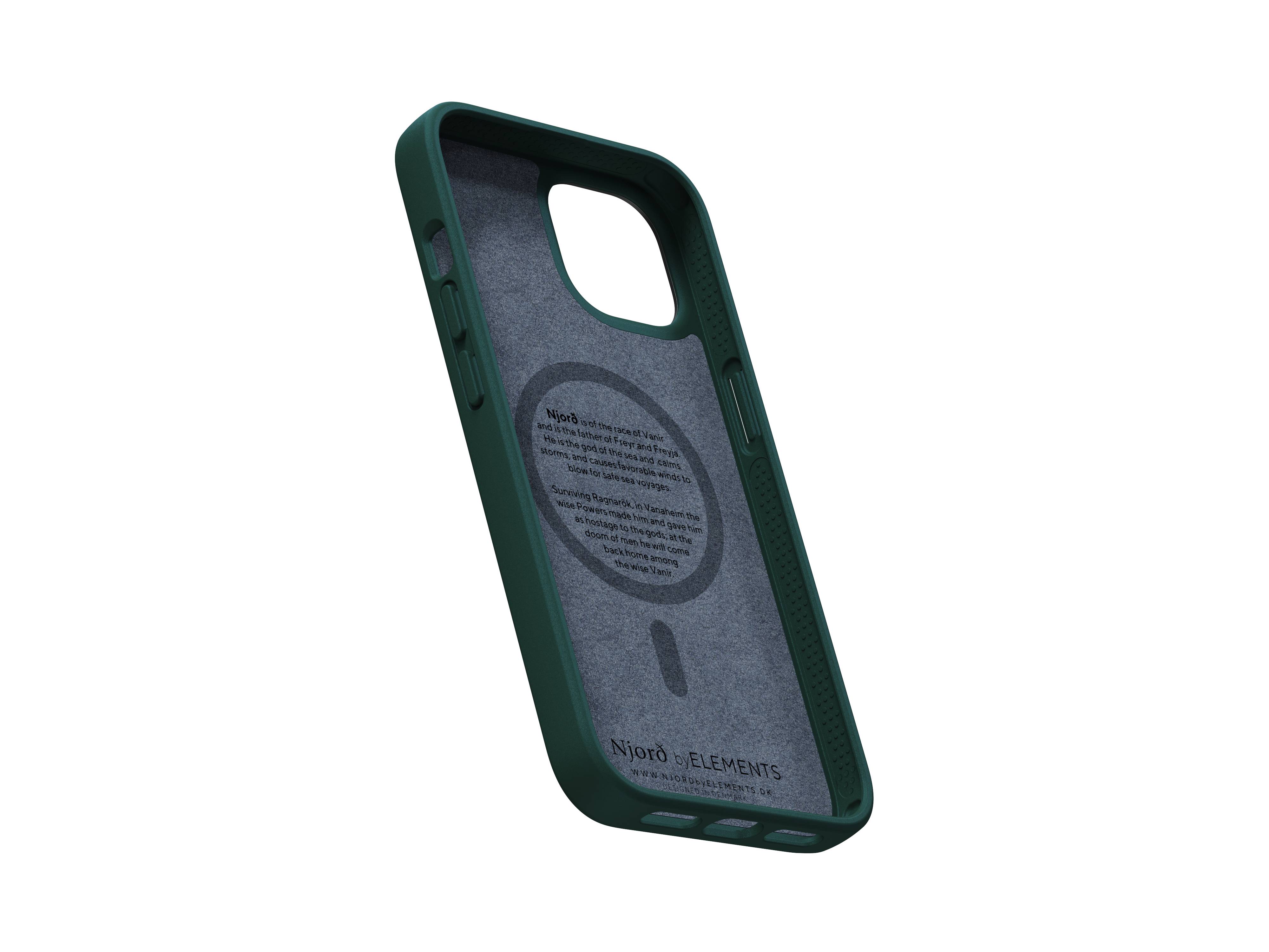 Rca Informatique - image du produit : NJORD SALMON LEATHER MAGSAFE CASE FOR IPHONE 14 GREEN