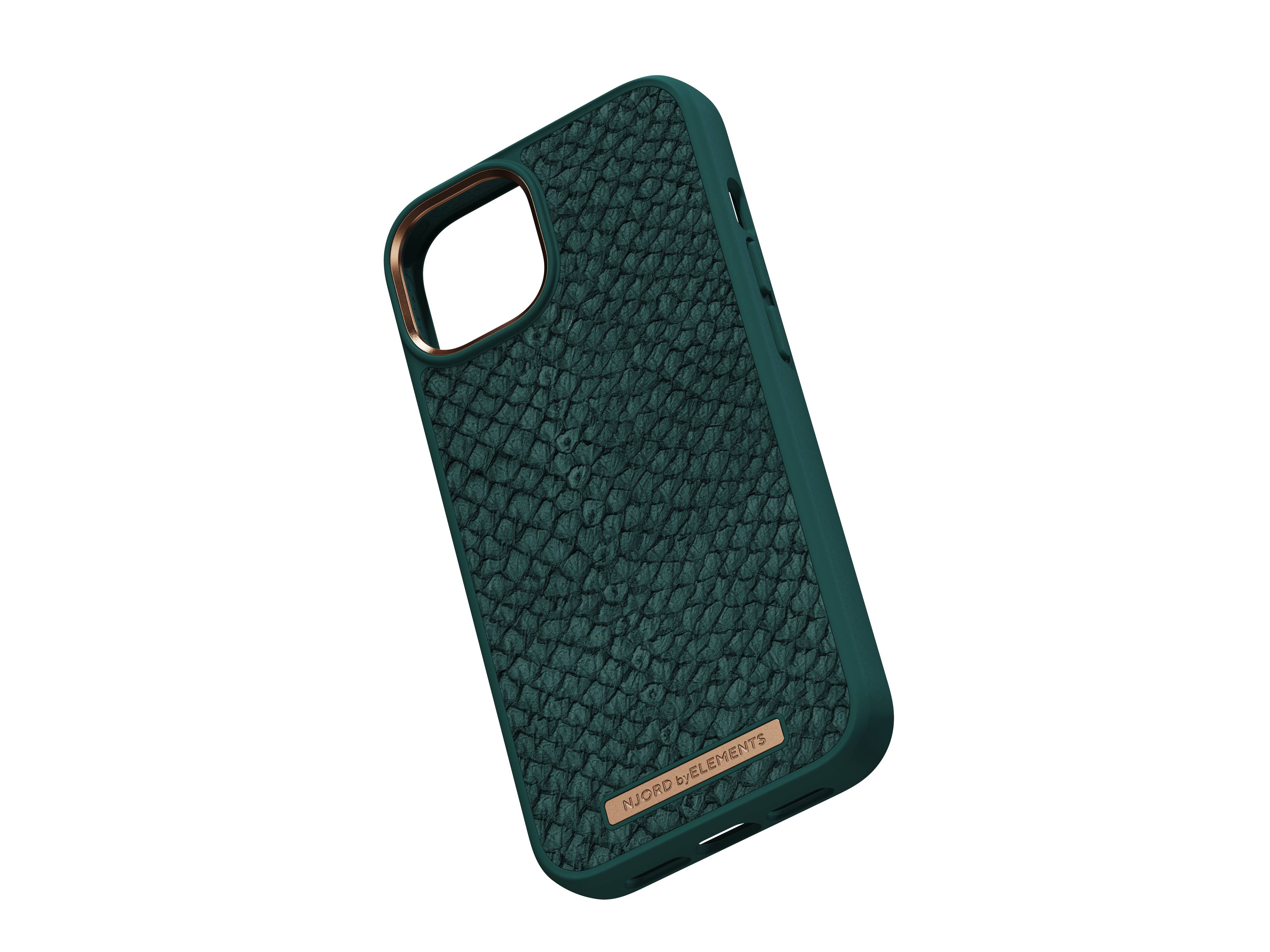 Rca Informatique - image du produit : NJORD SALMON LEATHER MAGSAFE CASE FOR IPHONE 14 GREEN