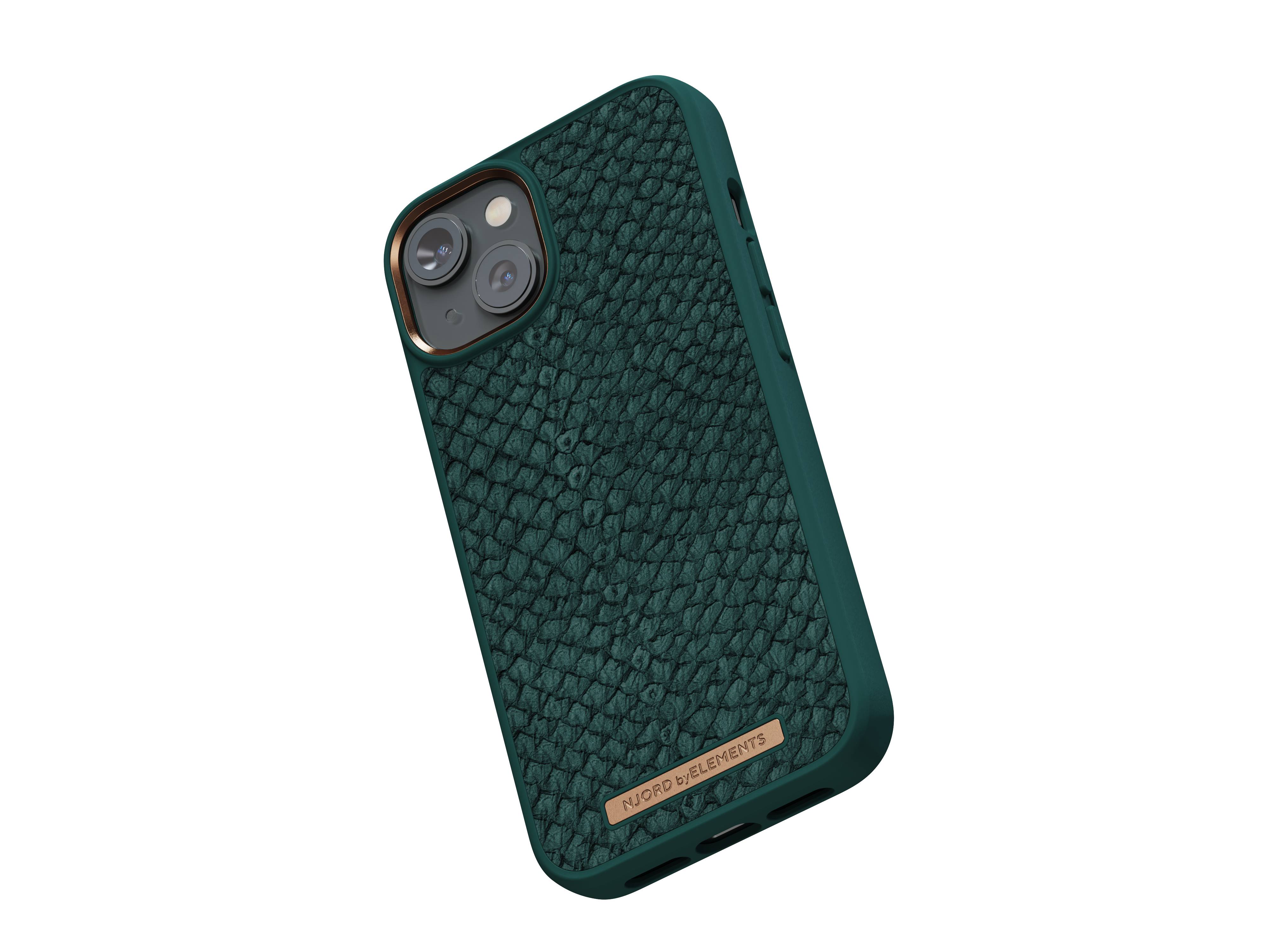 Rca Informatique - image du produit : NJORD SALMON LEATHER MAGSAFE CASE FOR IPHONE 14 GREEN