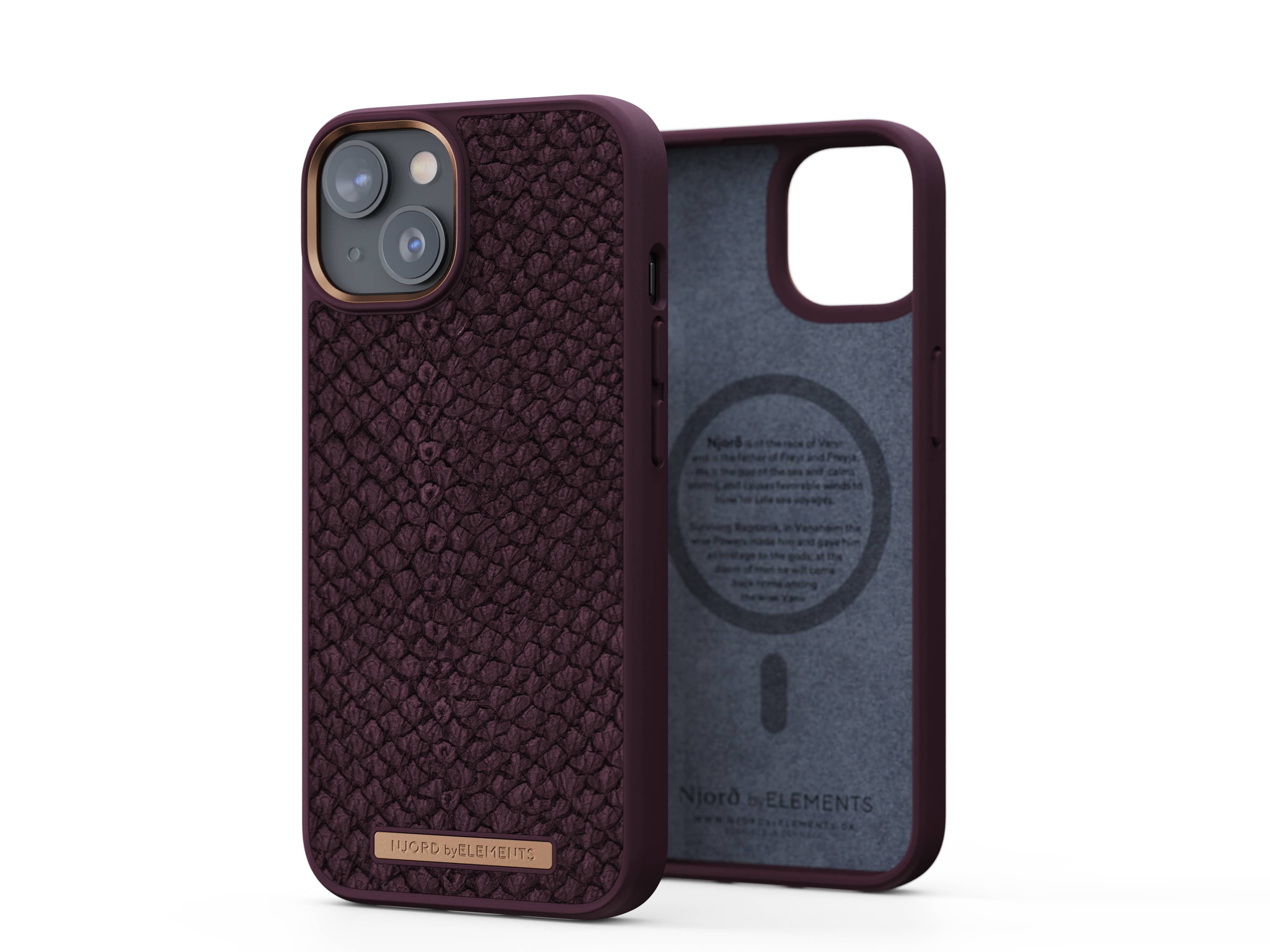 Rca Informatique - image du produit : IPHONE 14 PLUS CASE NJORD - SALMON LEATHER PURPLE