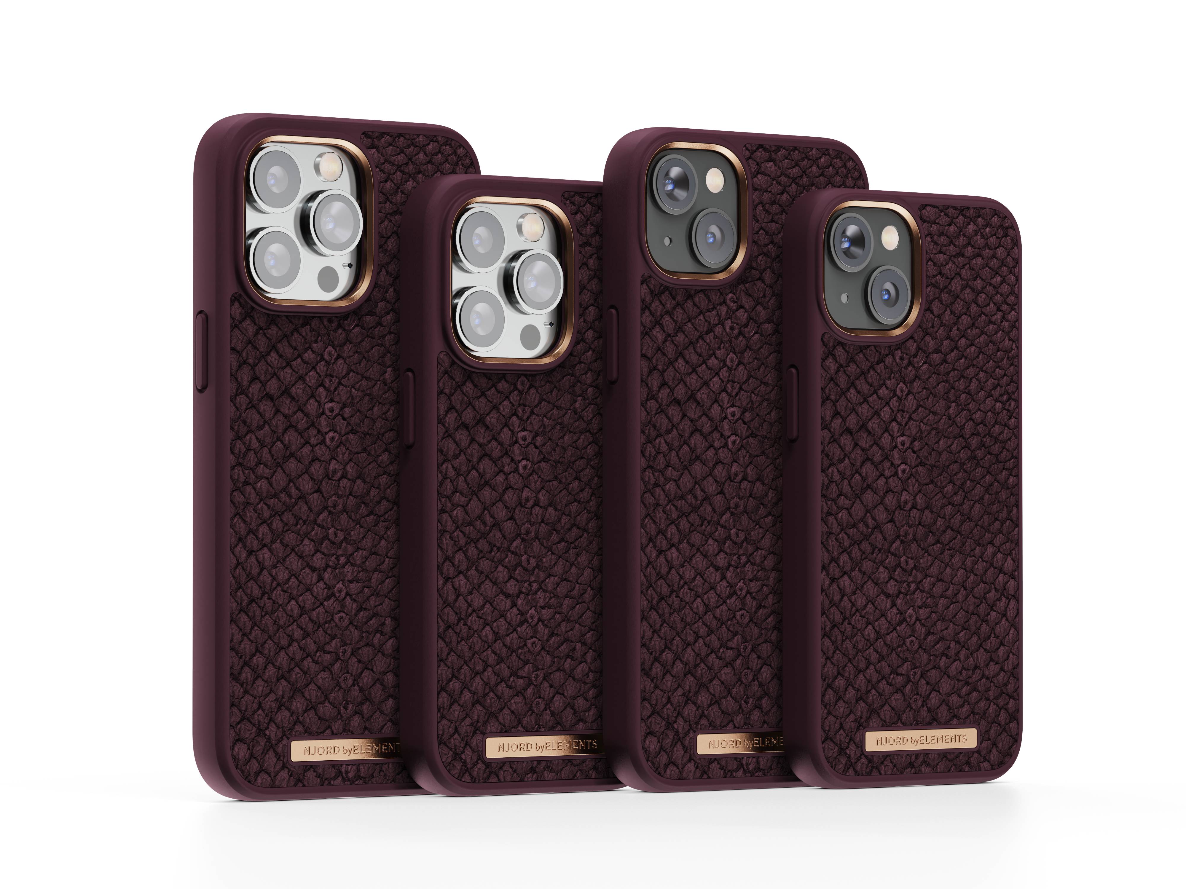 Rca Informatique - image du produit : IPHONE 14 PLUS CASE NJORD - SALMON LEATHER PURPLE