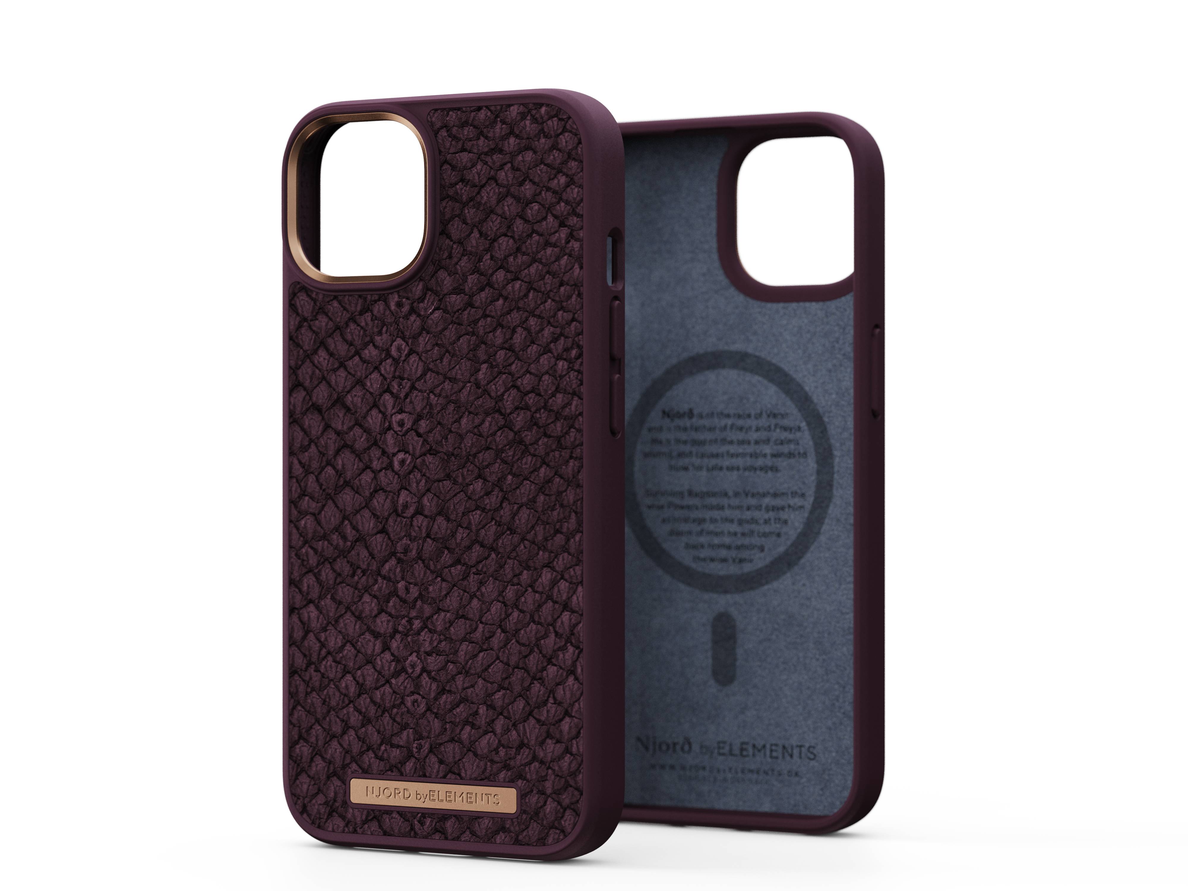 Rca Informatique - image du produit : IPHONE 14 PLUS CASE NJORD - SALMON LEATHER PURPLE