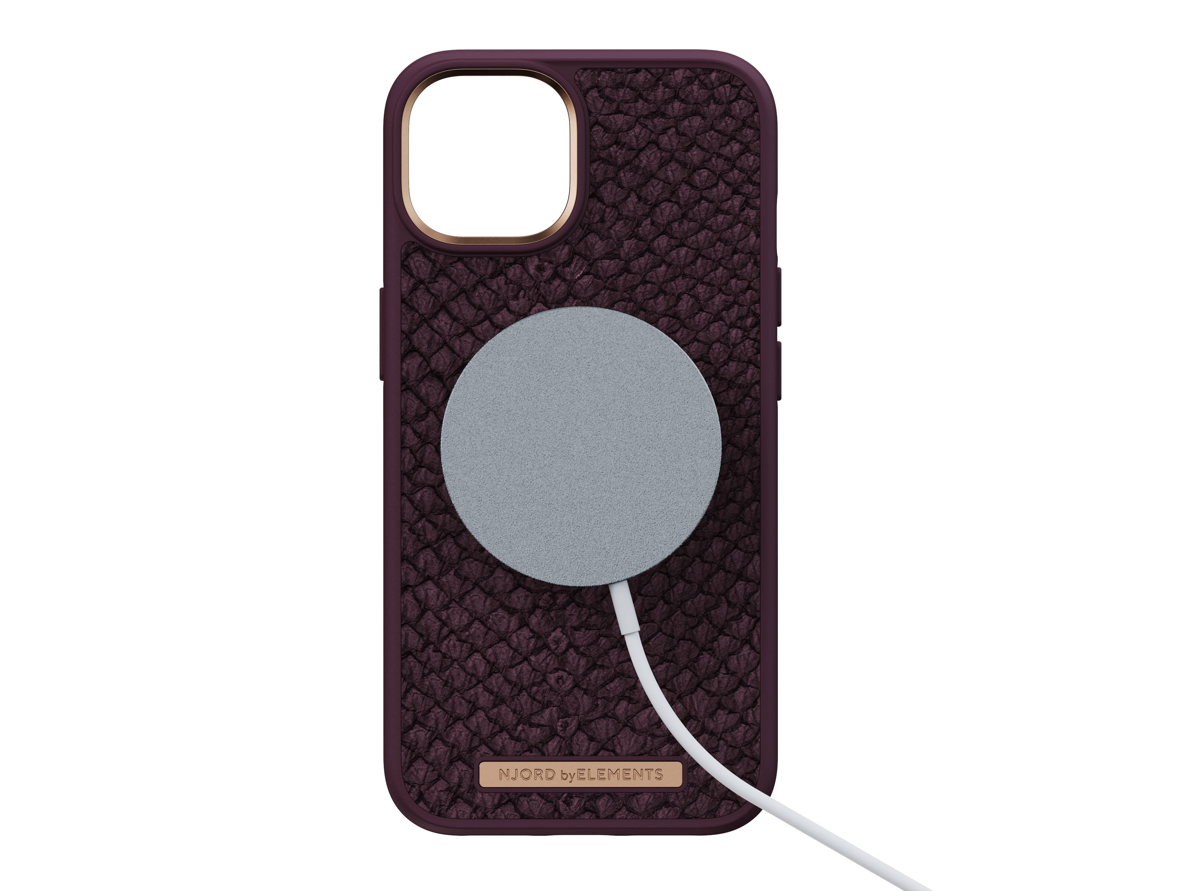 Rca Informatique - image du produit : IPHONE 14 PLUS CASE NJORD - SALMON LEATHER PURPLE