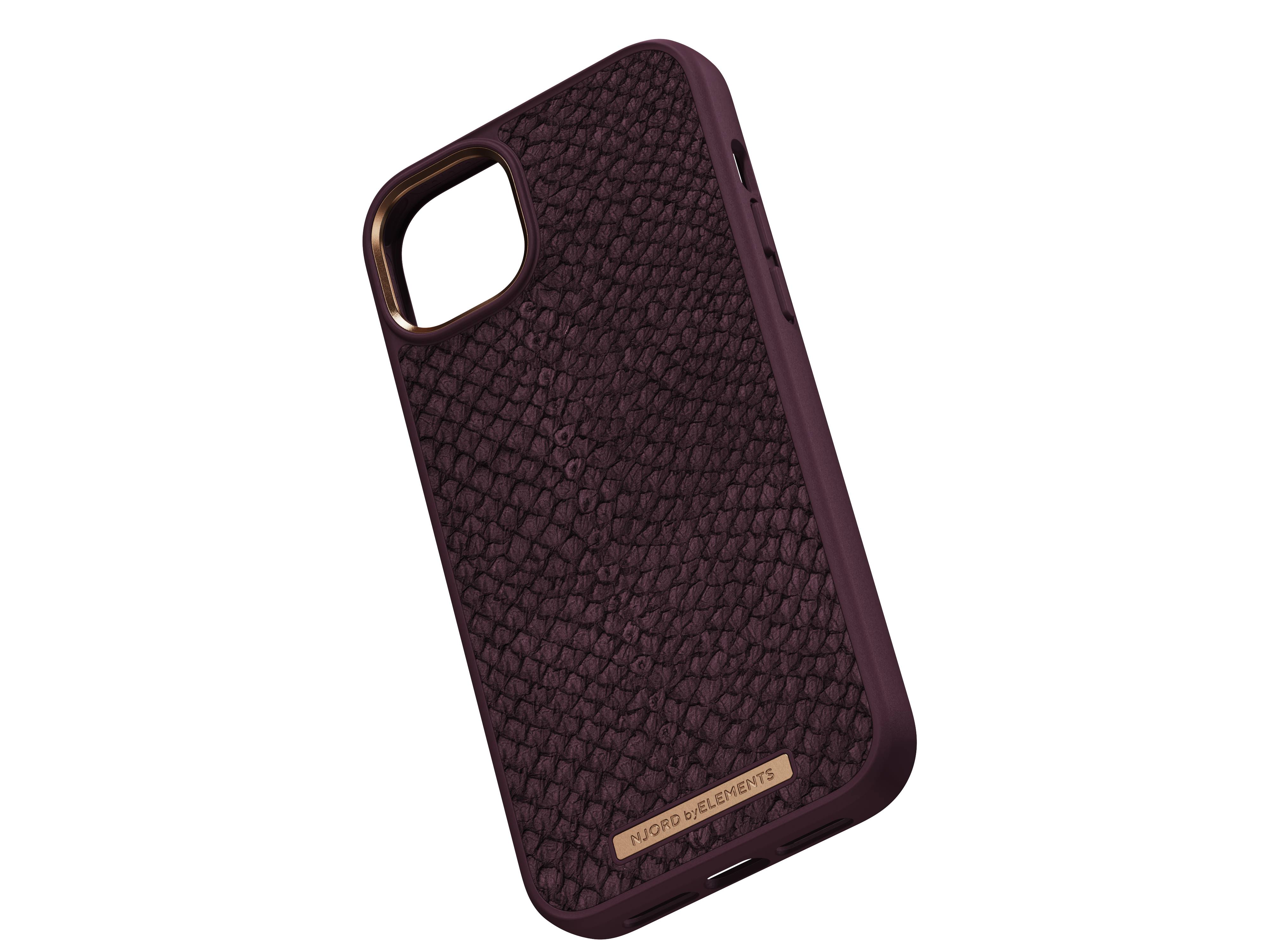 Rca Informatique - image du produit : IPHONE 14 PLUS CASE NJORD - SALMON LEATHER BLUE