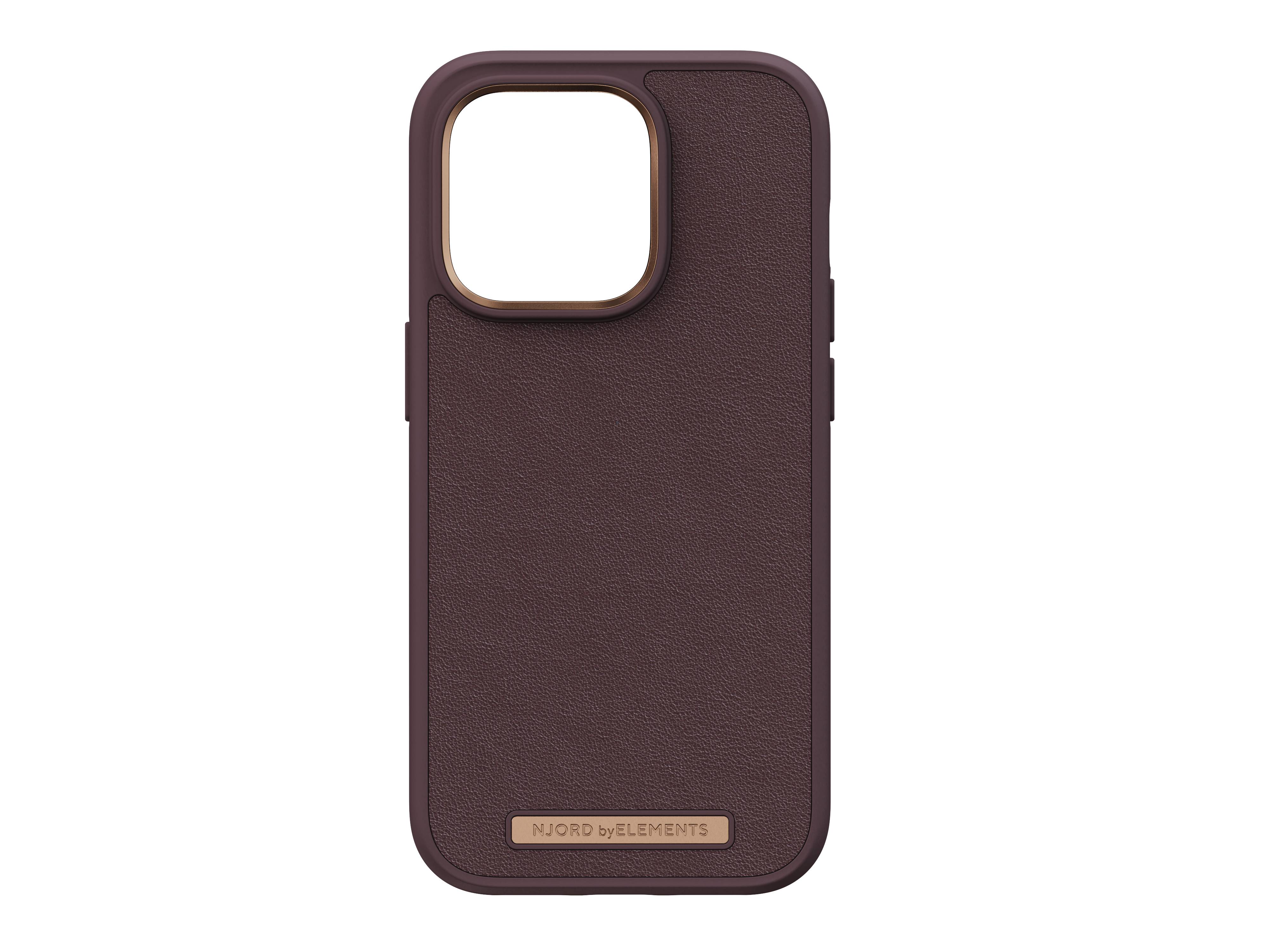 Rca Informatique - image du produit : NJORD GENUINE LEATHER CASE IPHONE 14 PRO BROWN