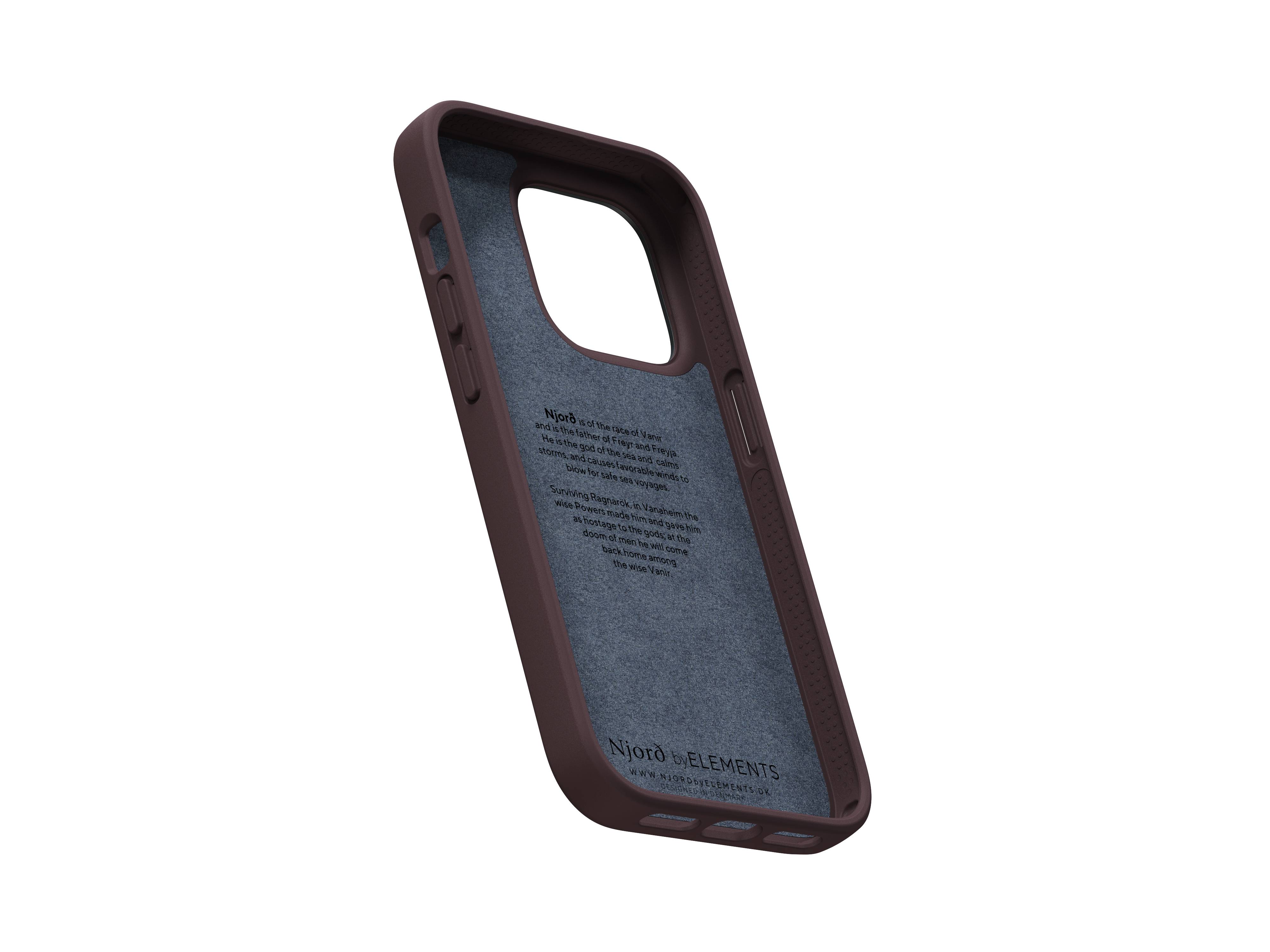 Rca Informatique - image du produit : NJORD GENUINE LEATHER CASE IPHONE 14 PRO BROWN