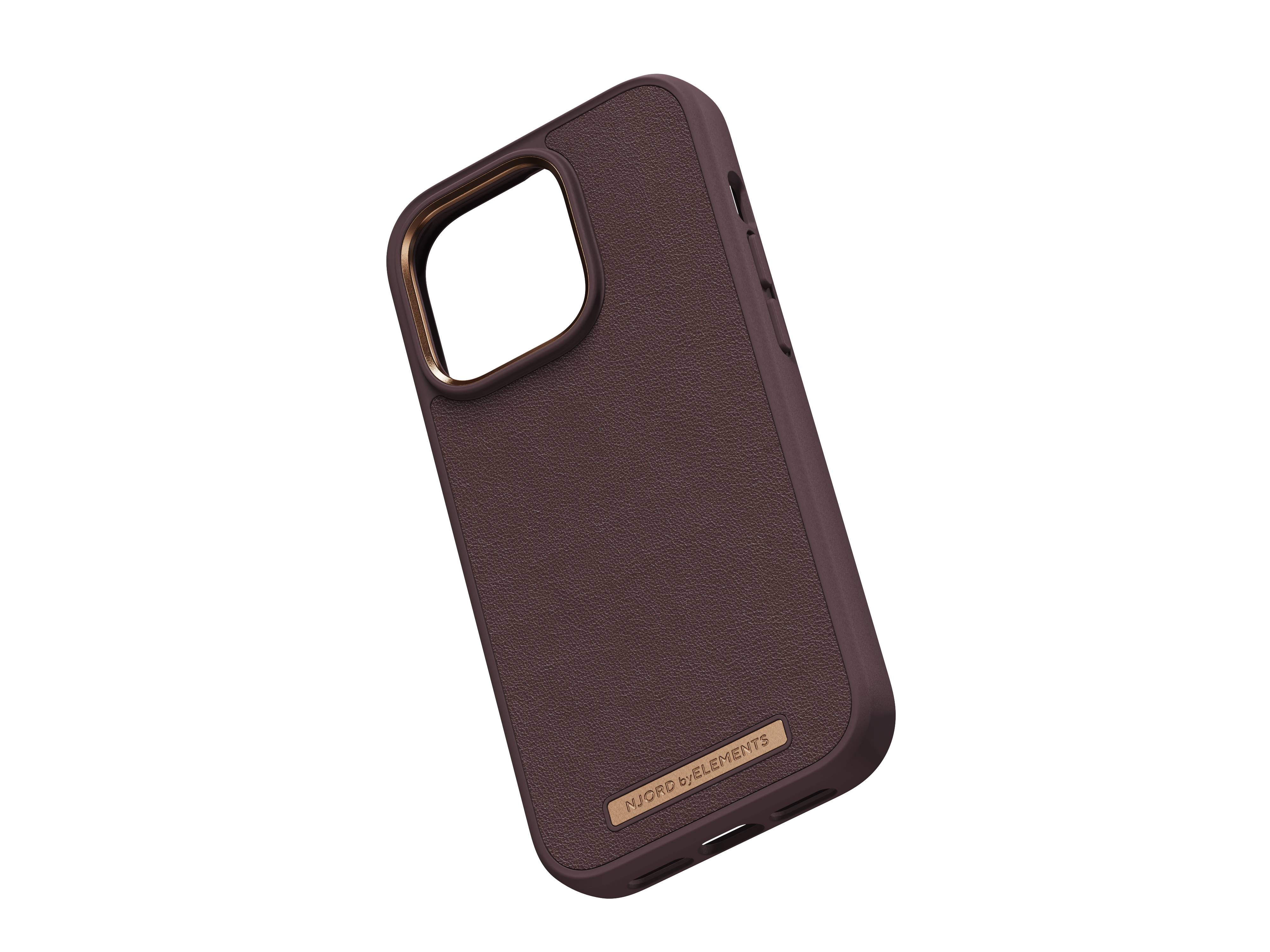 Rca Informatique - image du produit : NJORD GENUINE LEATHER CASE IPHONE 14 PRO BROWN