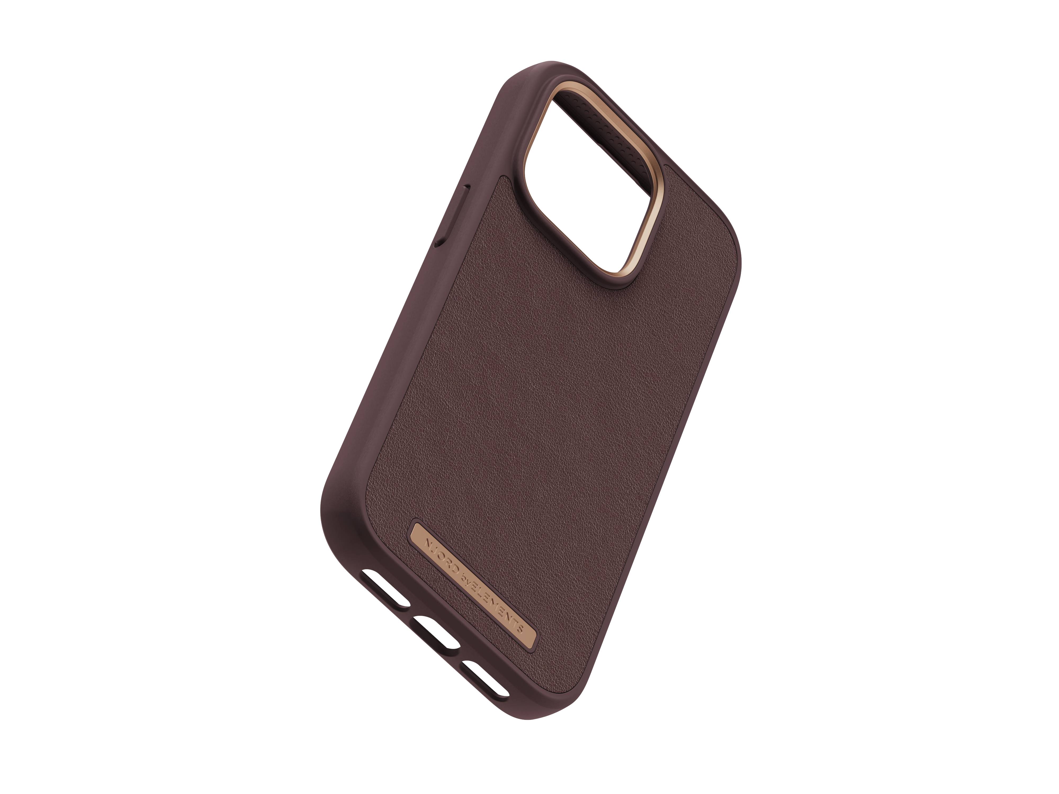 Rca Informatique - image du produit : NJORD GENUINE LEATHER CASE IPHONE 14 PRO BROWN