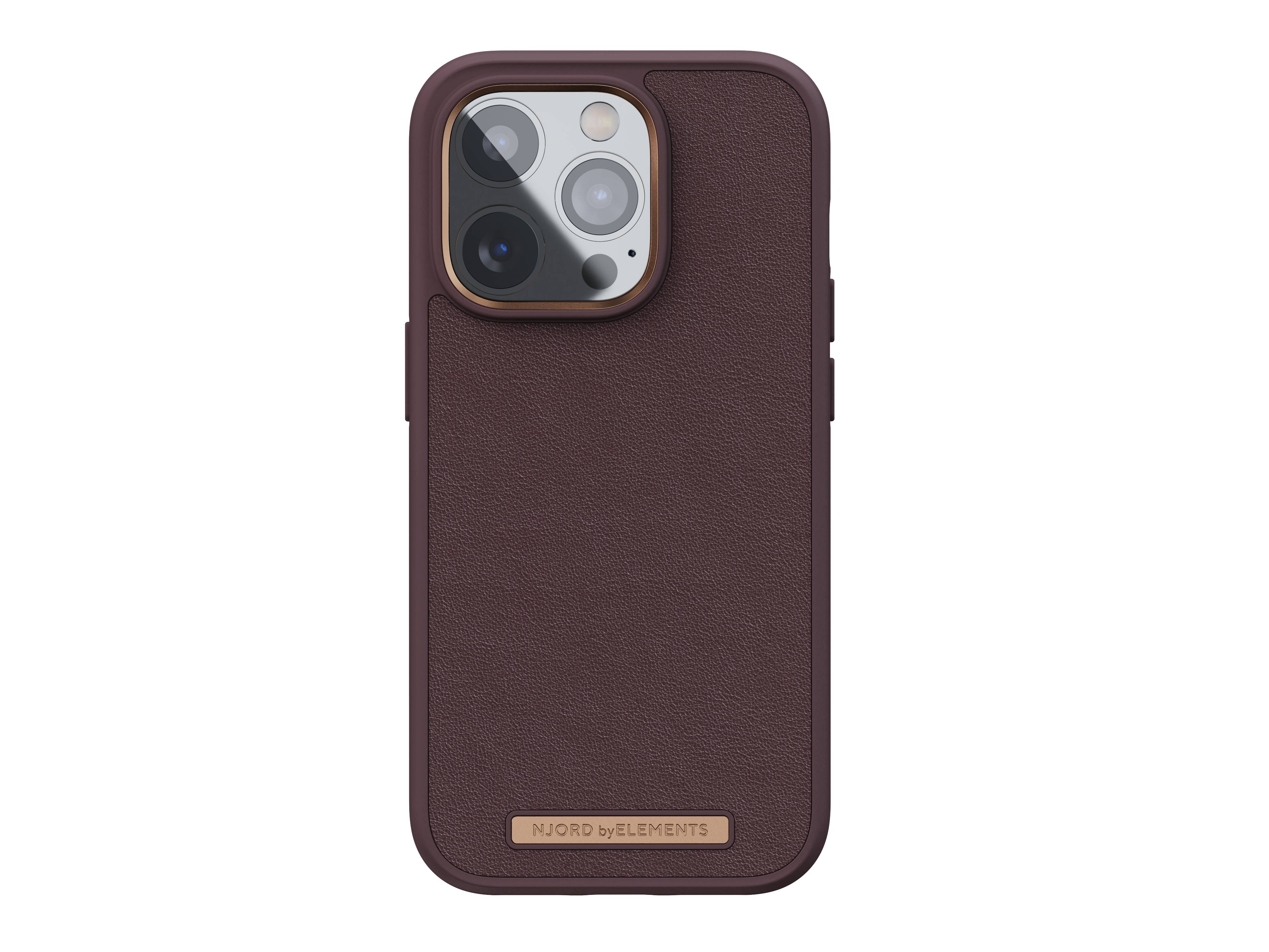 Rca Informatique - image du produit : NJORD GENUINE LEATHER CASE IPHONE 14 PRO BROWN