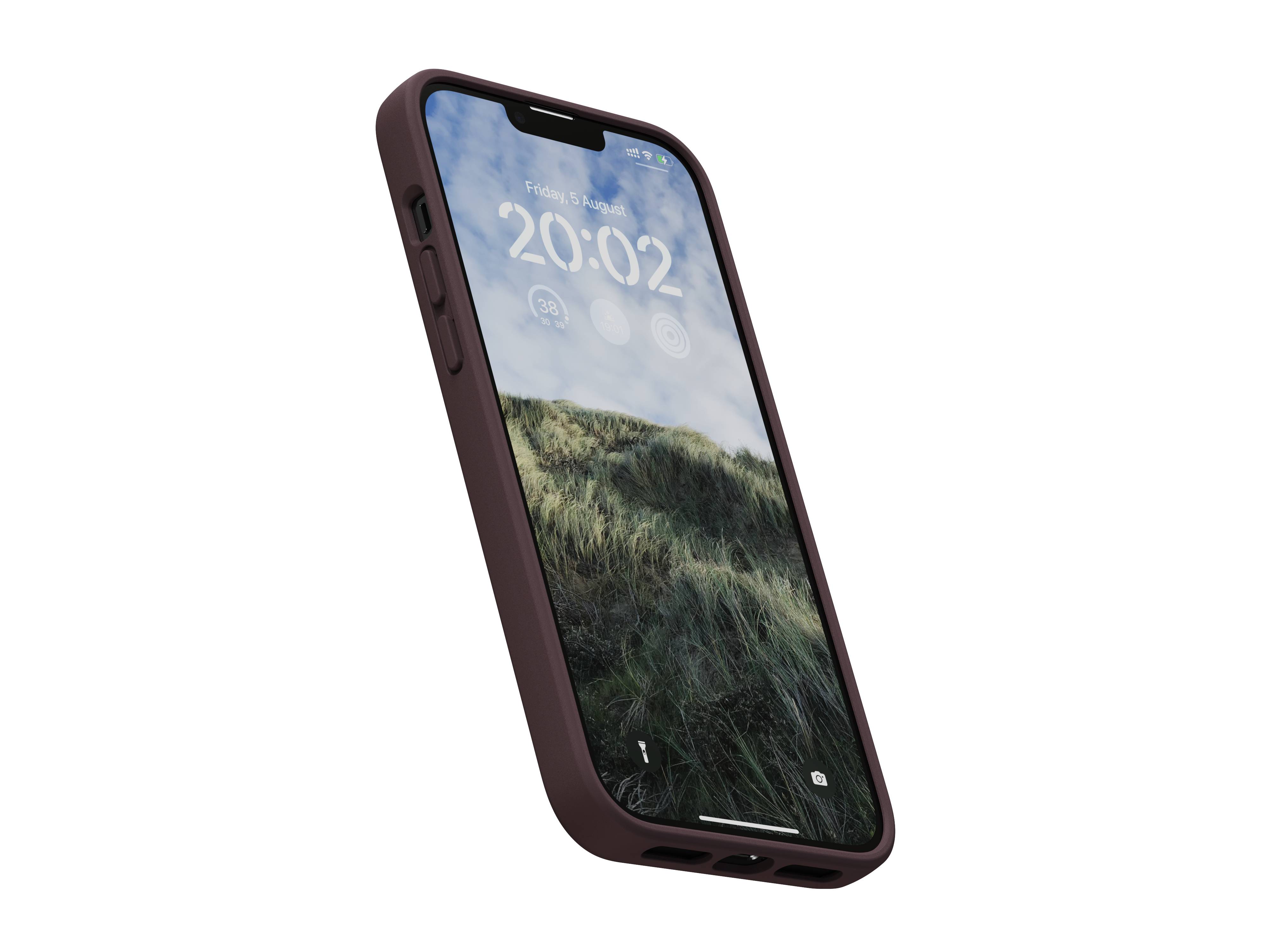 Rca Informatique - image du produit : IPHONE 14 PLUS CASE NJORD - GENUINE LEATHER BROWN