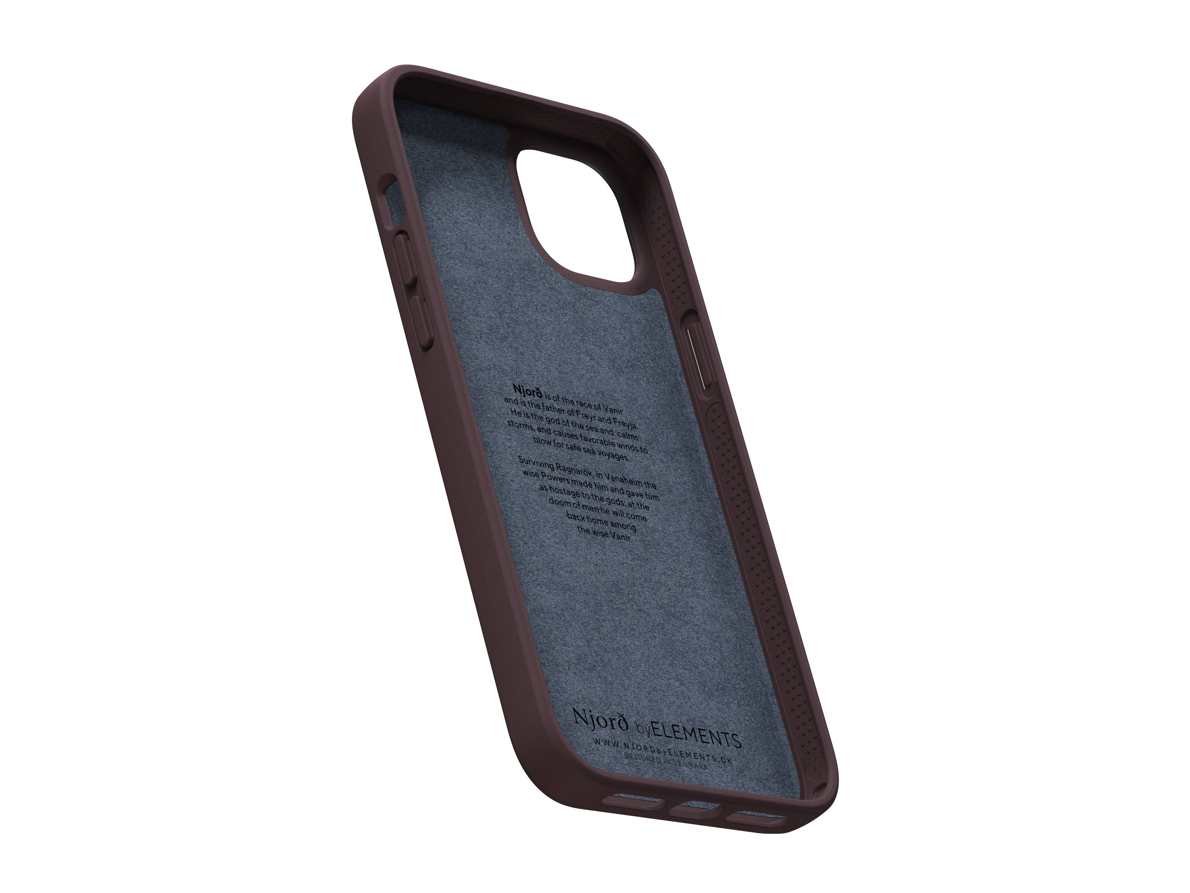 Rca Informatique - image du produit : IPHONE 14 PLUS CASE NJORD - GENUINE LEATHER BROWN