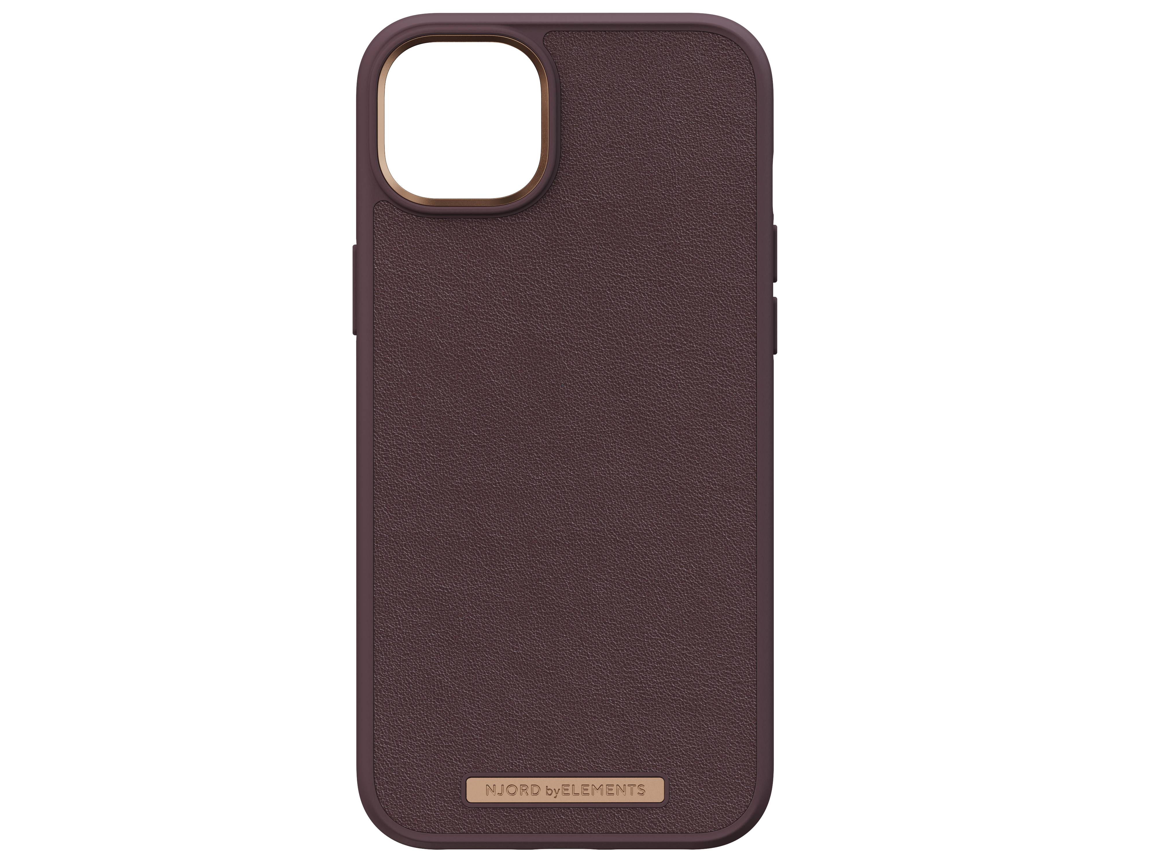 Rca Informatique - image du produit : IPHONE 14 PLUS CASE NJORD - GENUINE LEATHER BROWN