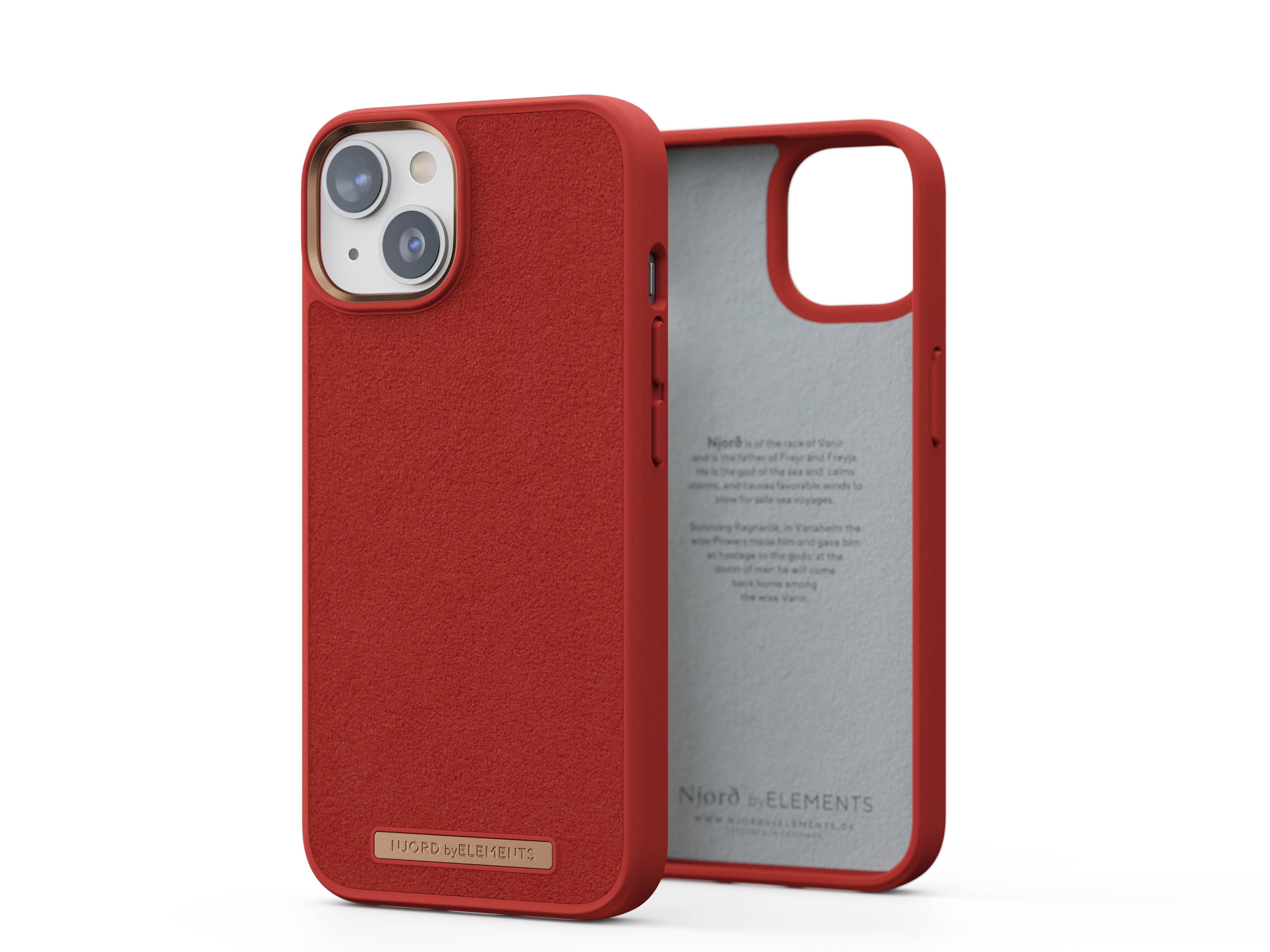 Rca Informatique - image du produit : IPHONE 14 PLUS CASE NJORD SUEDE ORANGE