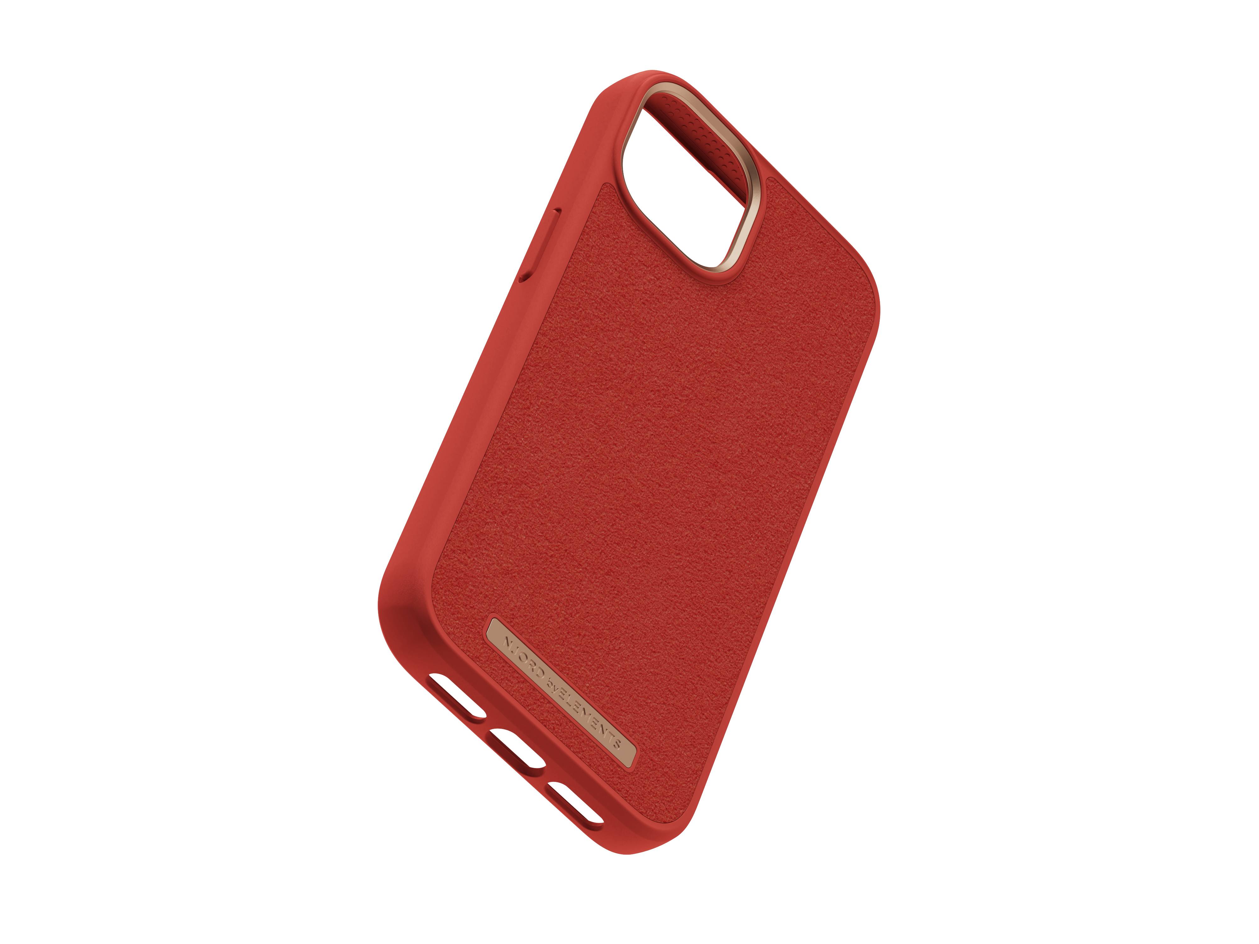 Rca Informatique - image du produit : IPHONE 14 PLUS CASE NJORD SUEDE ORANGE