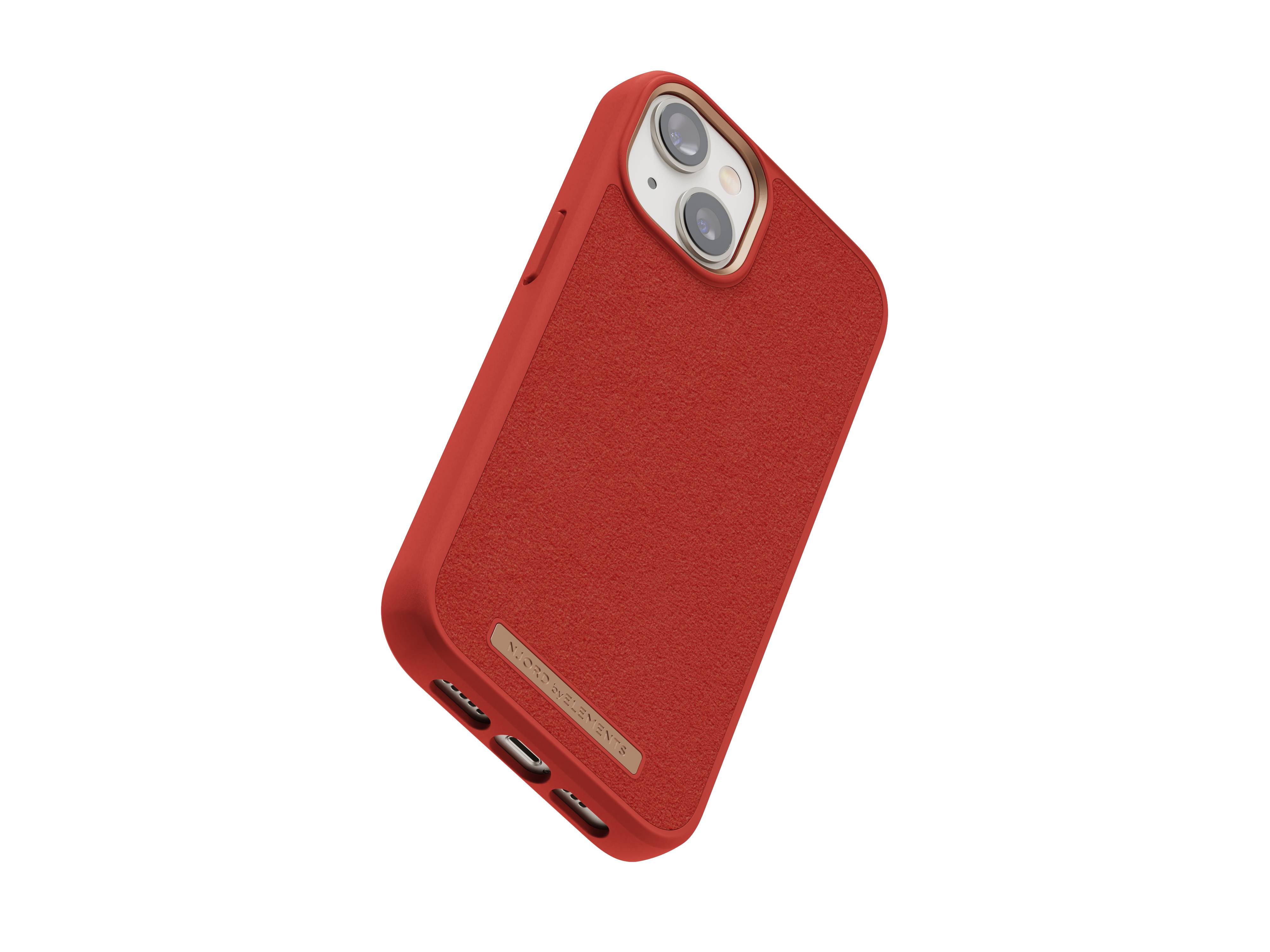 Rca Informatique - image du produit : IPHONE 14 PLUS CASE NJORD SUEDE ORANGE