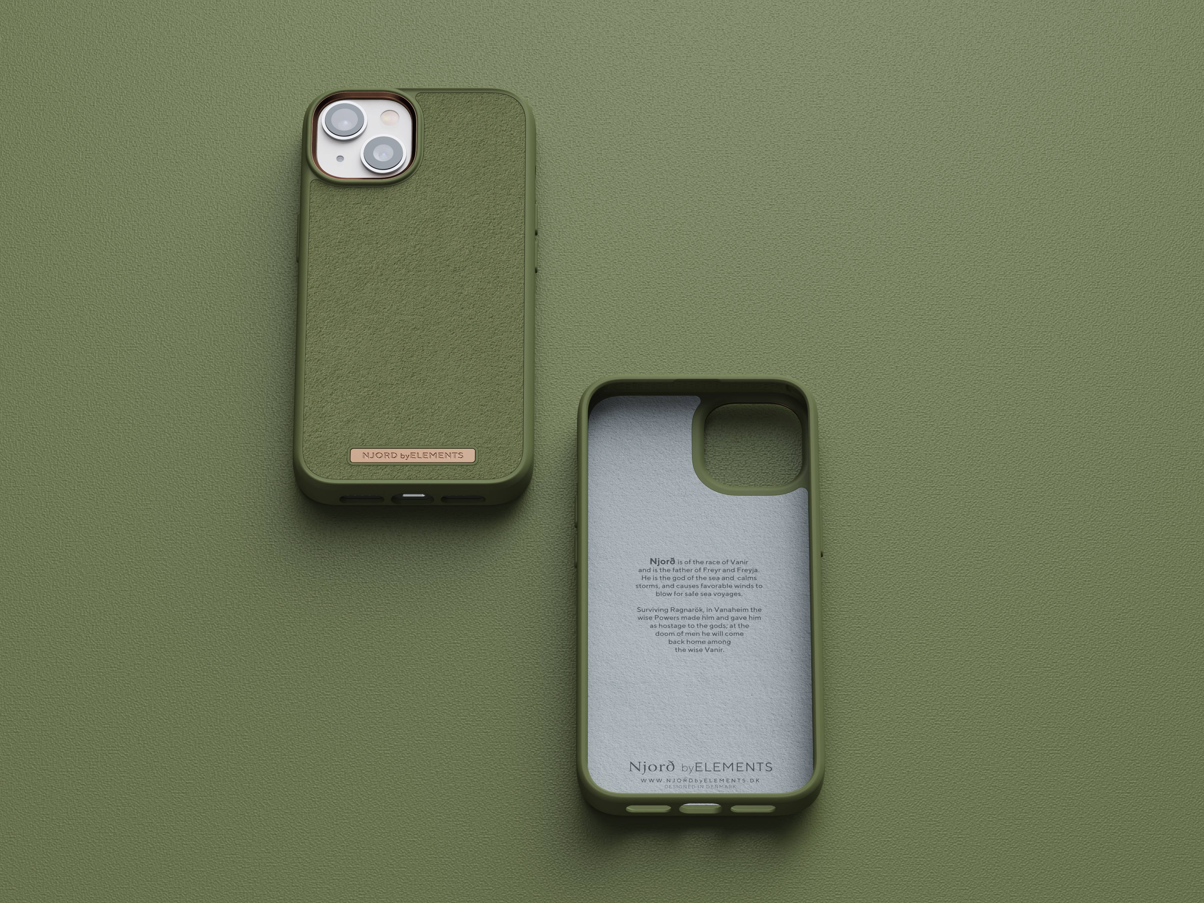 Rca Informatique - image du produit : NJORD SUEDE COMFORT+ CASE FOR IPHONE 14 OLIVE