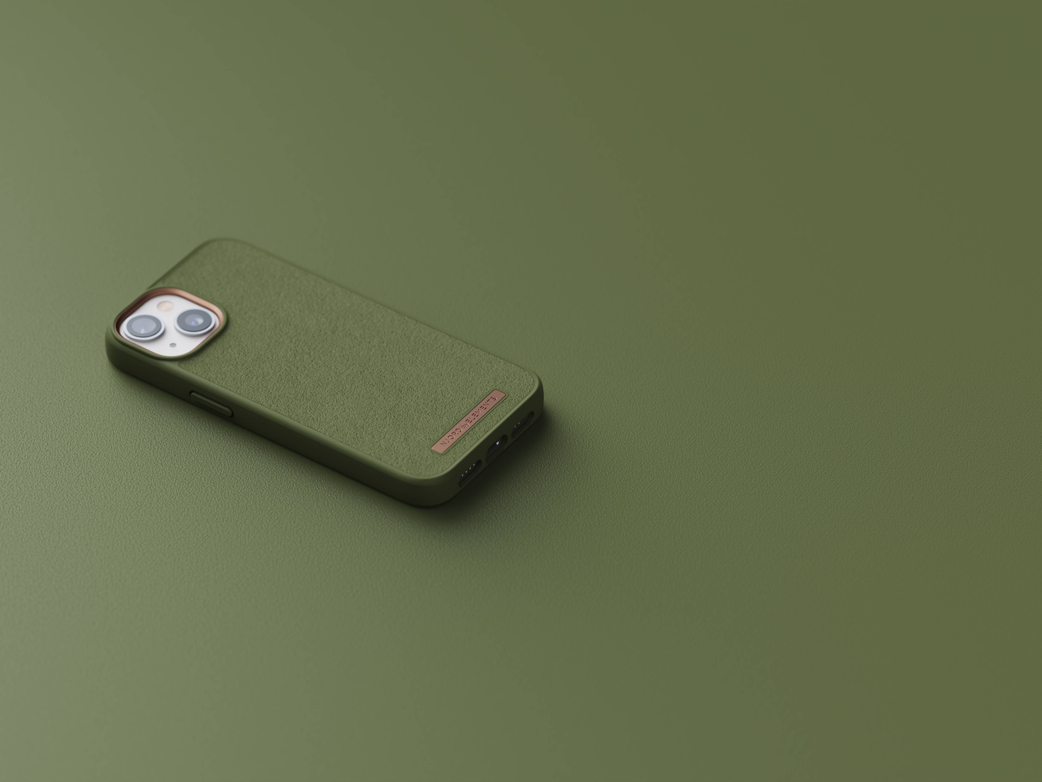 Rca Informatique - image du produit : NJORD SUEDE COMFORT+ CASE FOR IPHONE 14 OLIVE