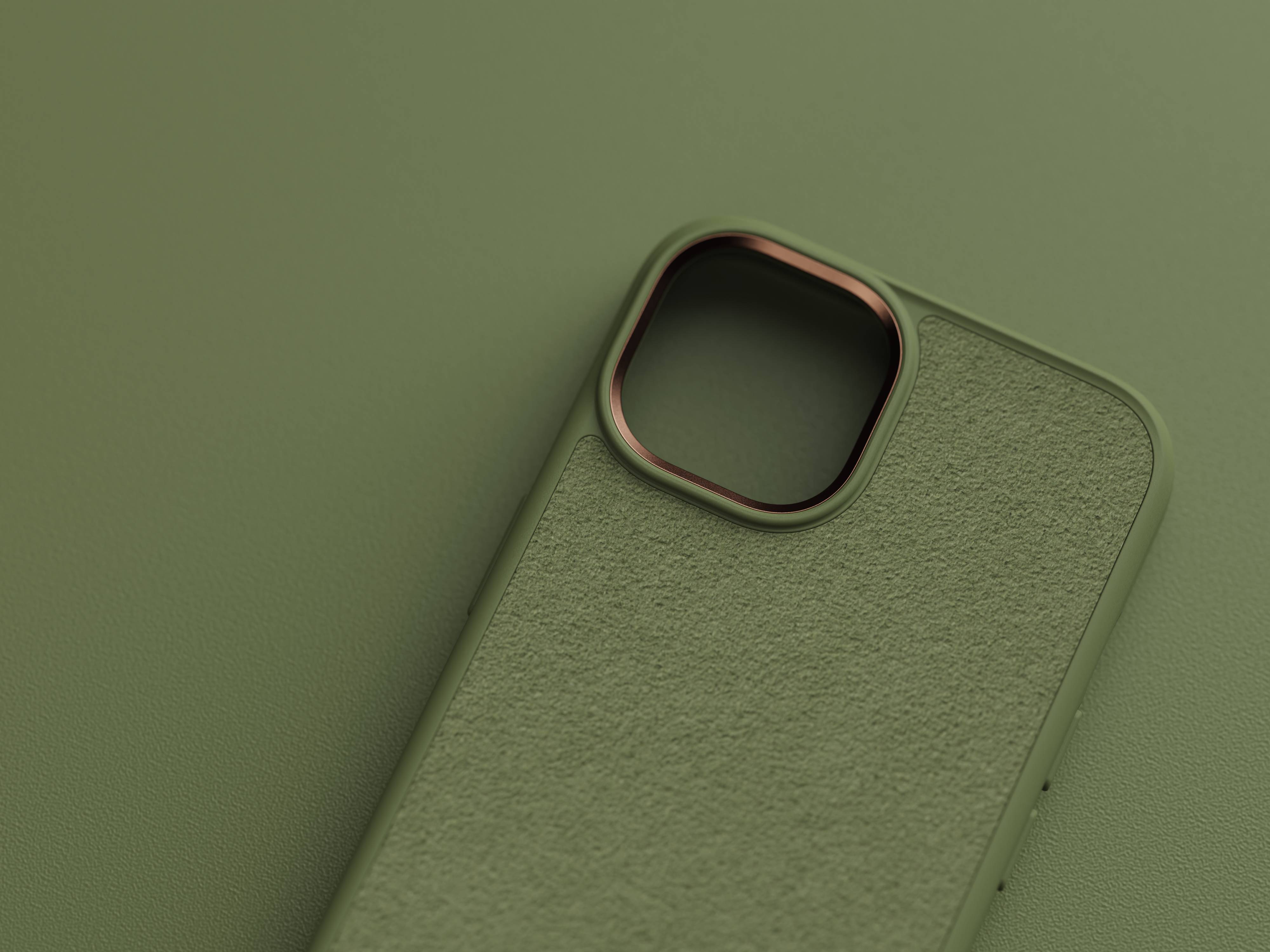 Rca Informatique - image du produit : NJORD SUEDE COMFORT+ CASE FOR IPHONE 14 OLIVE