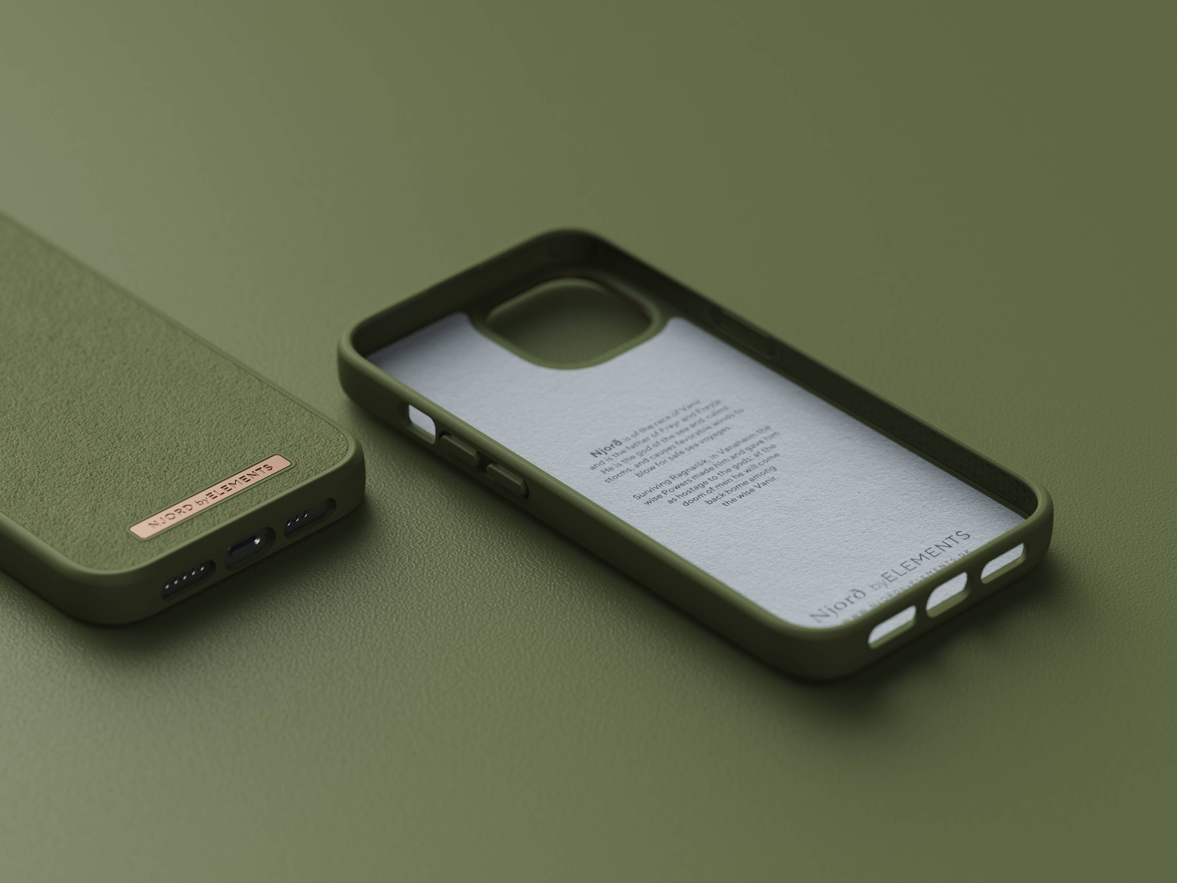 Rca Informatique - image du produit : NJORD SUEDE COMFORT+ CASE FOR IPHONE 14 OLIVE