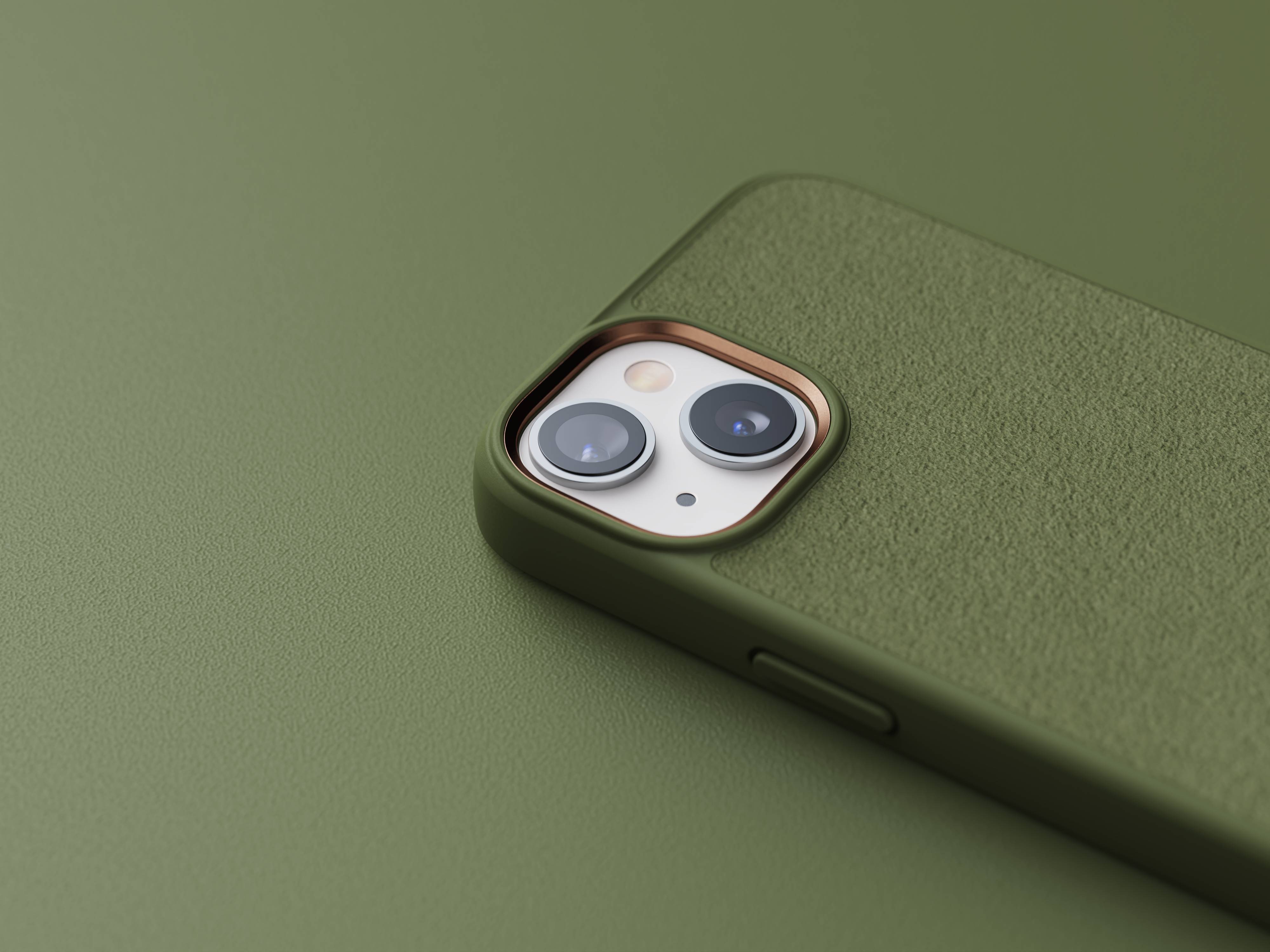 Rca Informatique - image du produit : NJORD SUEDE COMFORT+ CASE FOR IPHONE 14 OLIVE