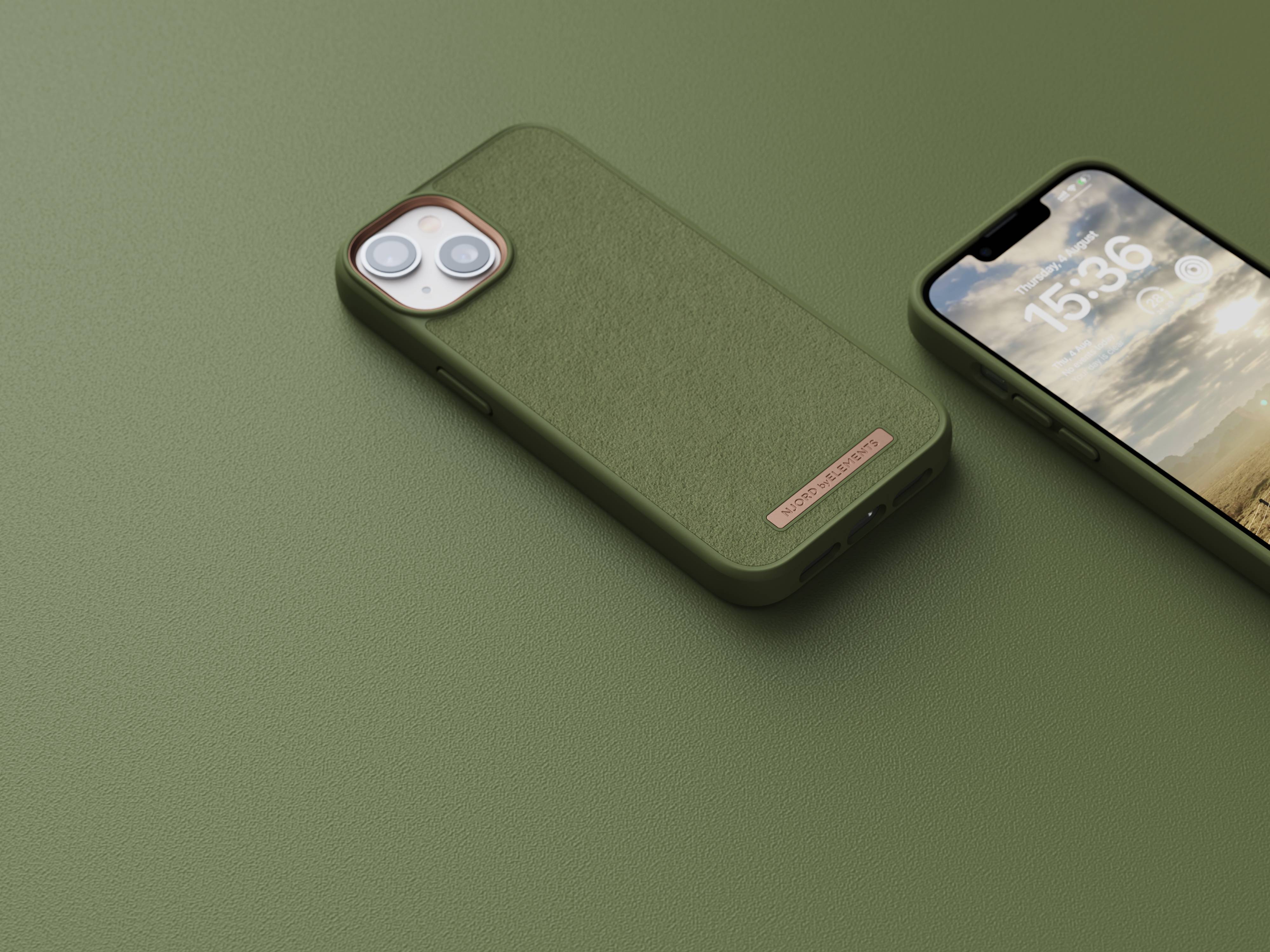 Rca Informatique - image du produit : NJORD SUEDE COMFORT+ CASE FOR IPHONE 14 OLIVE