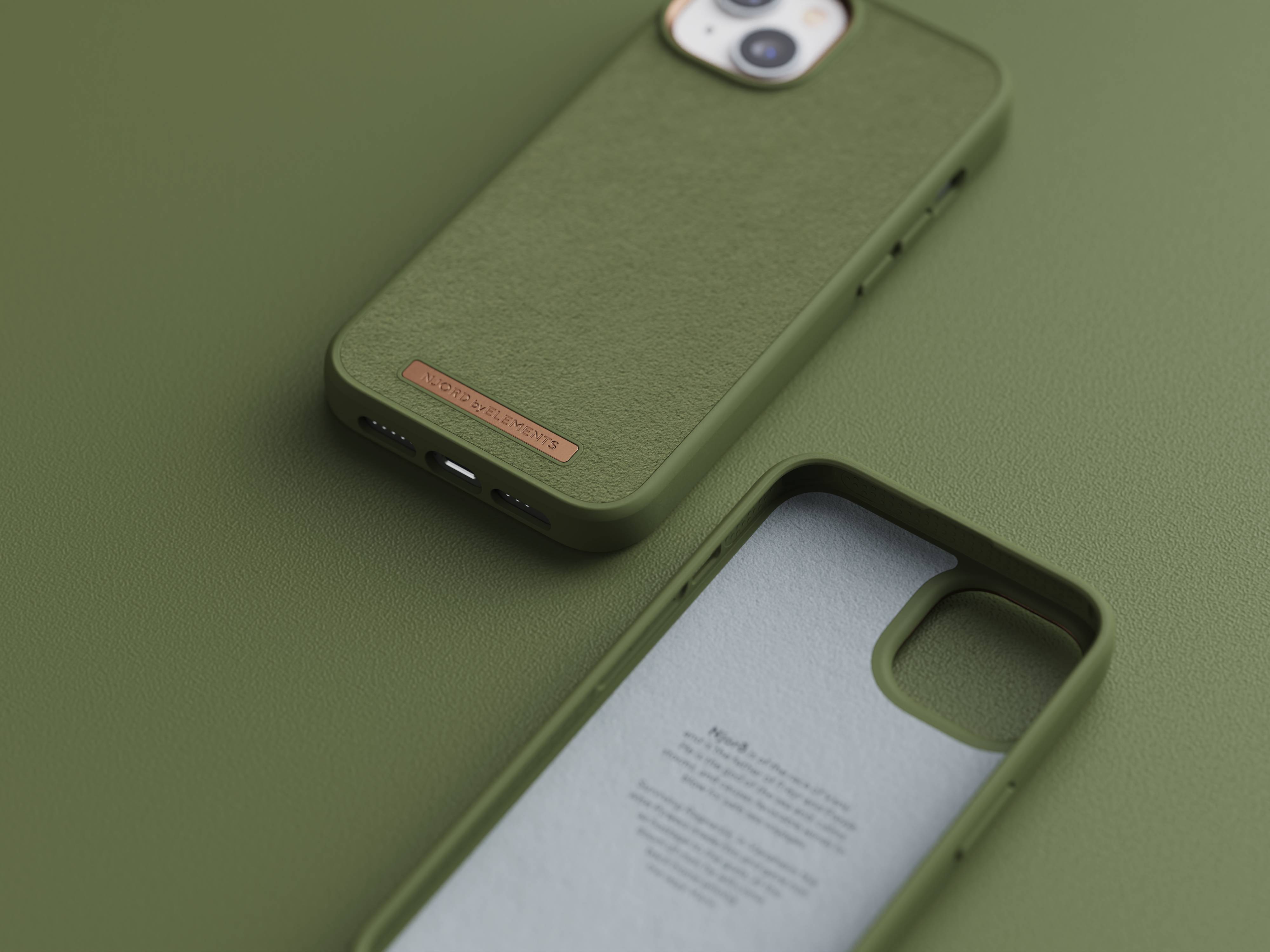 Rca Informatique - image du produit : NJORD SUEDE COMFORT+ CASE FOR IPHONE 14 OLIVE