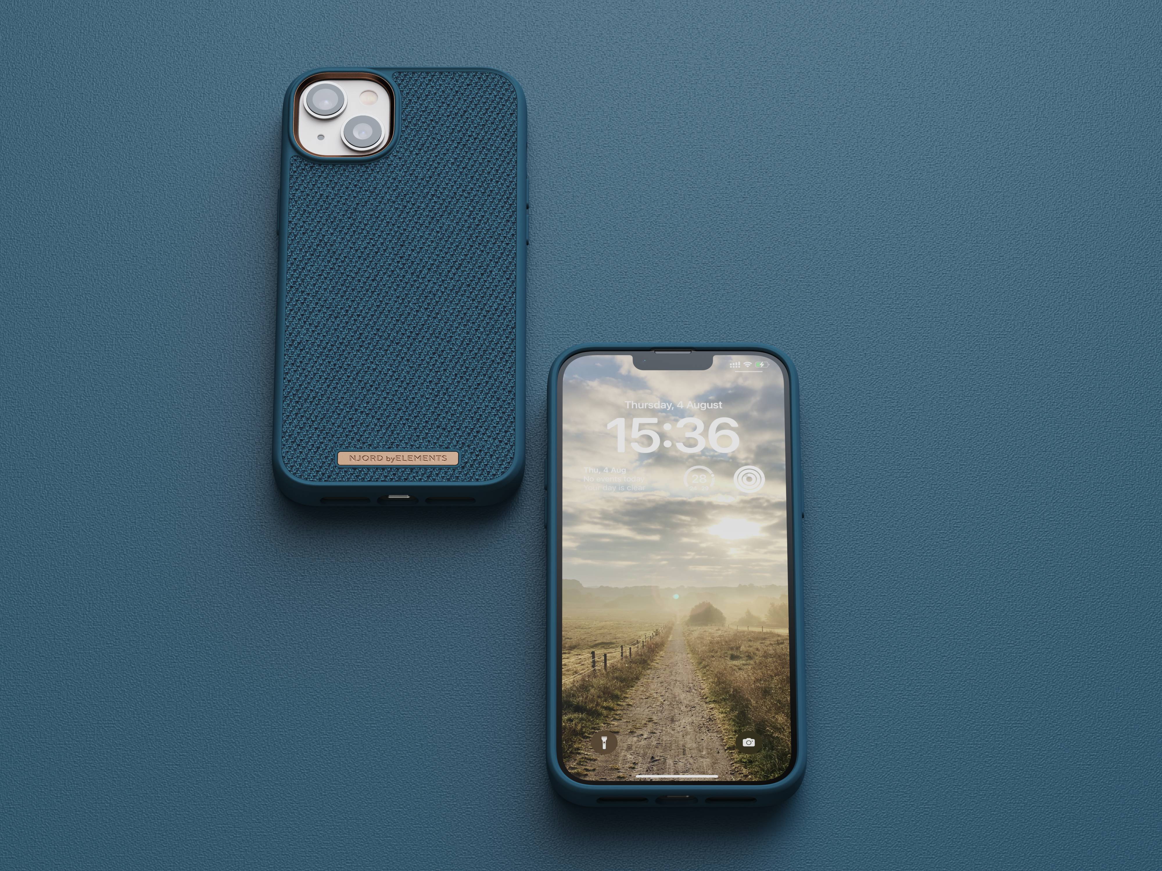 Rca Informatique - image du produit : IPHONE 14 PLUS CASE NJORD - FABRIC - BLUE