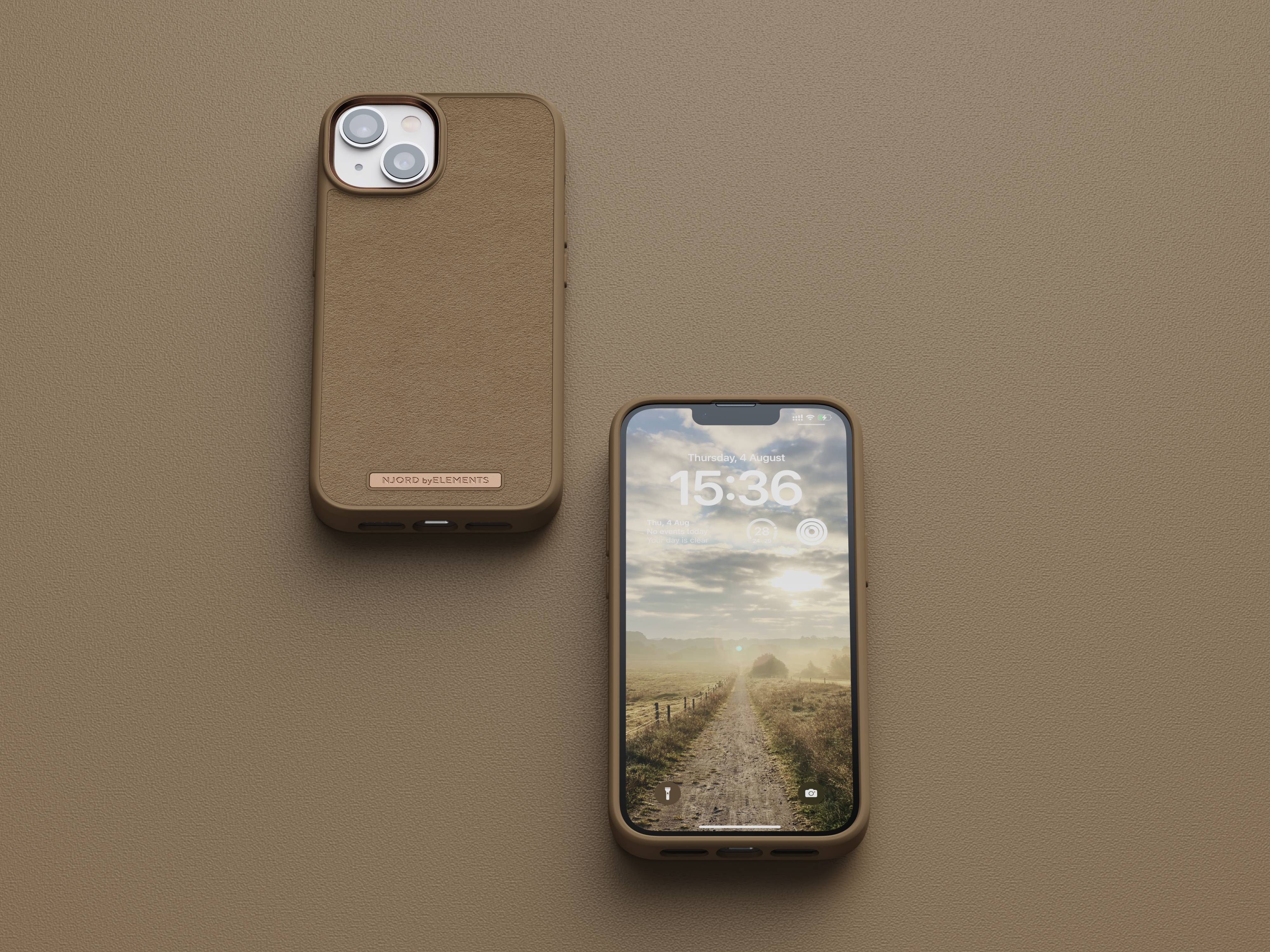 Rca Informatique - image du produit : NJORD SUEDE COMFORT+ CASE FOR IPHONE 14 CAMEL