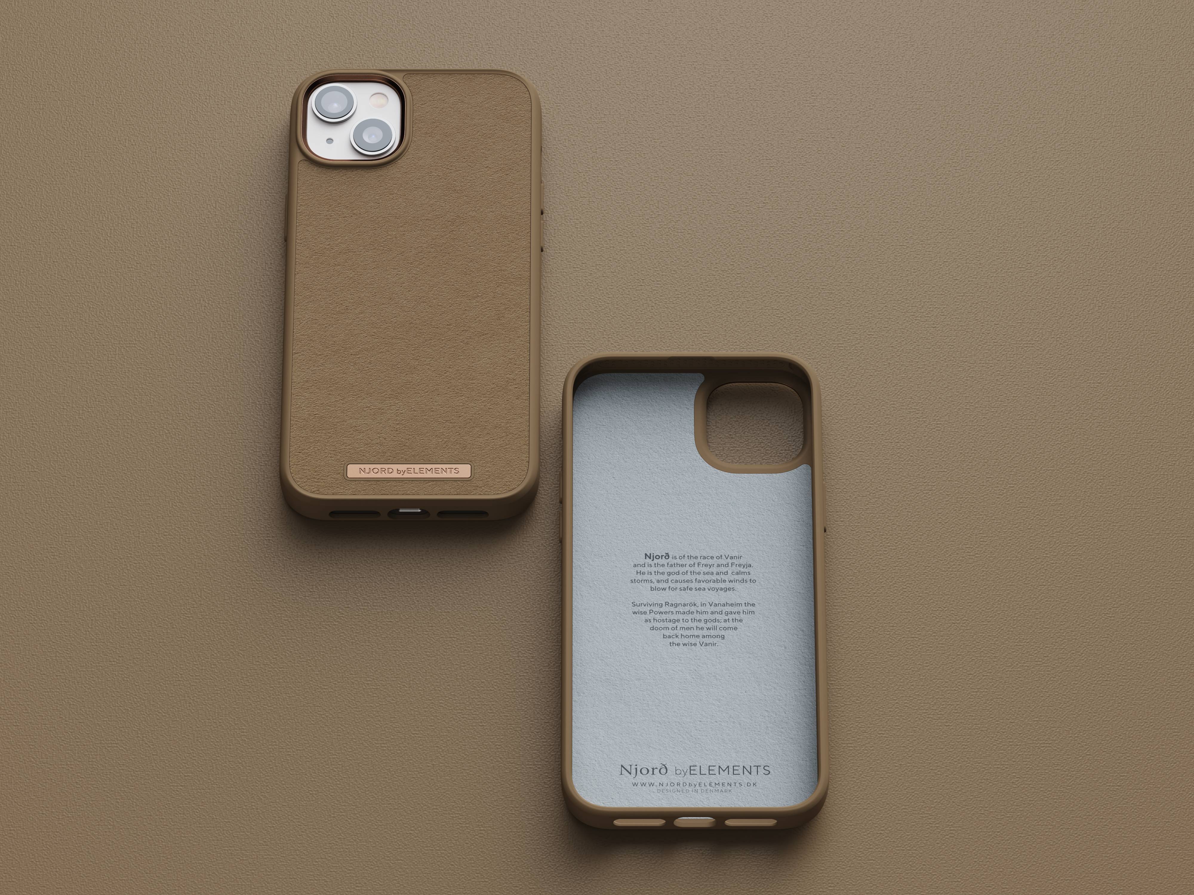 Rca Informatique - image du produit : IPHONE 14 PLUS CASE NJORD SUEDE CAMEL