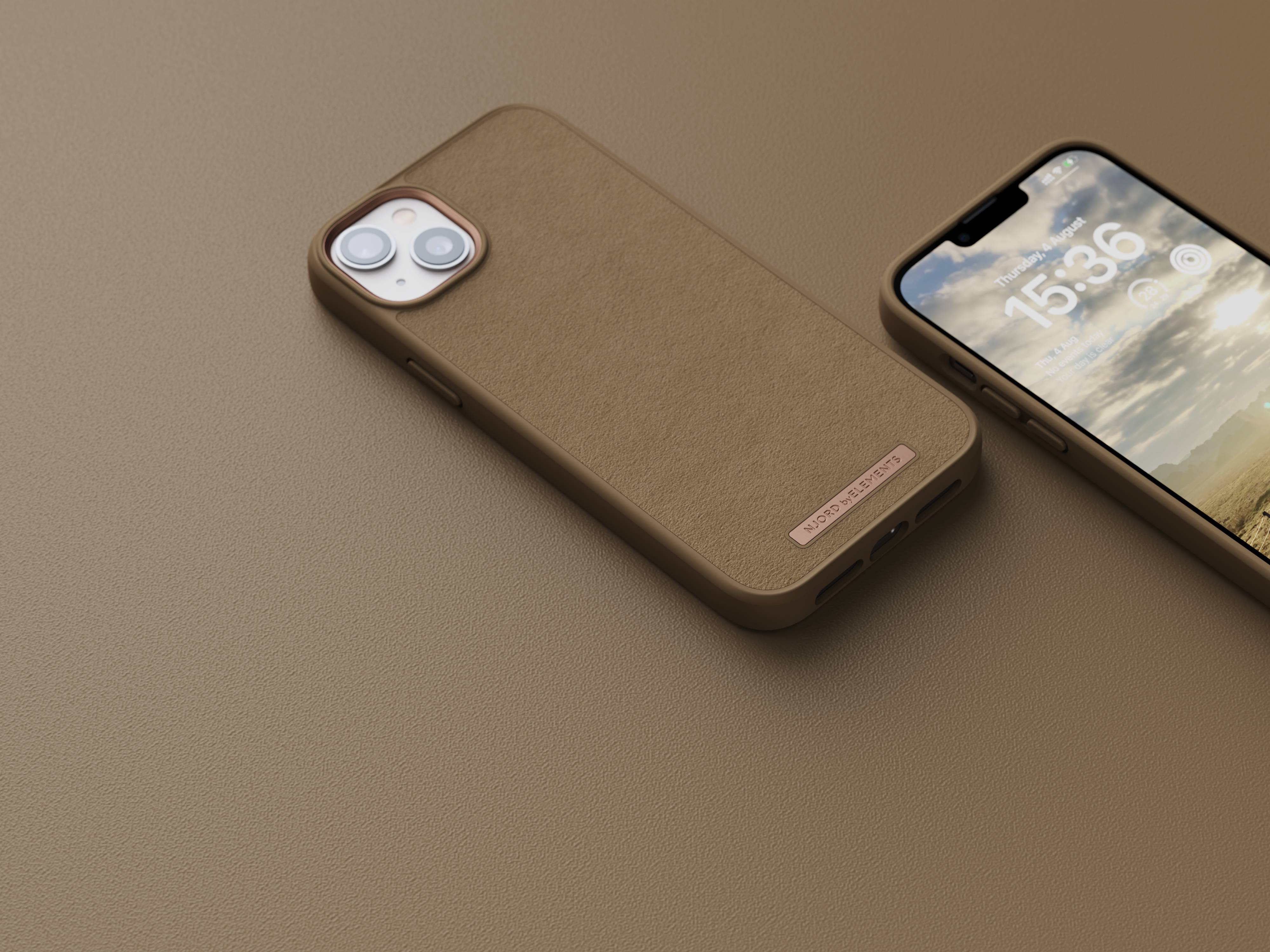 Rca Informatique - image du produit : IPHONE 14 PLUS CASE NJORD SUEDE CAMEL